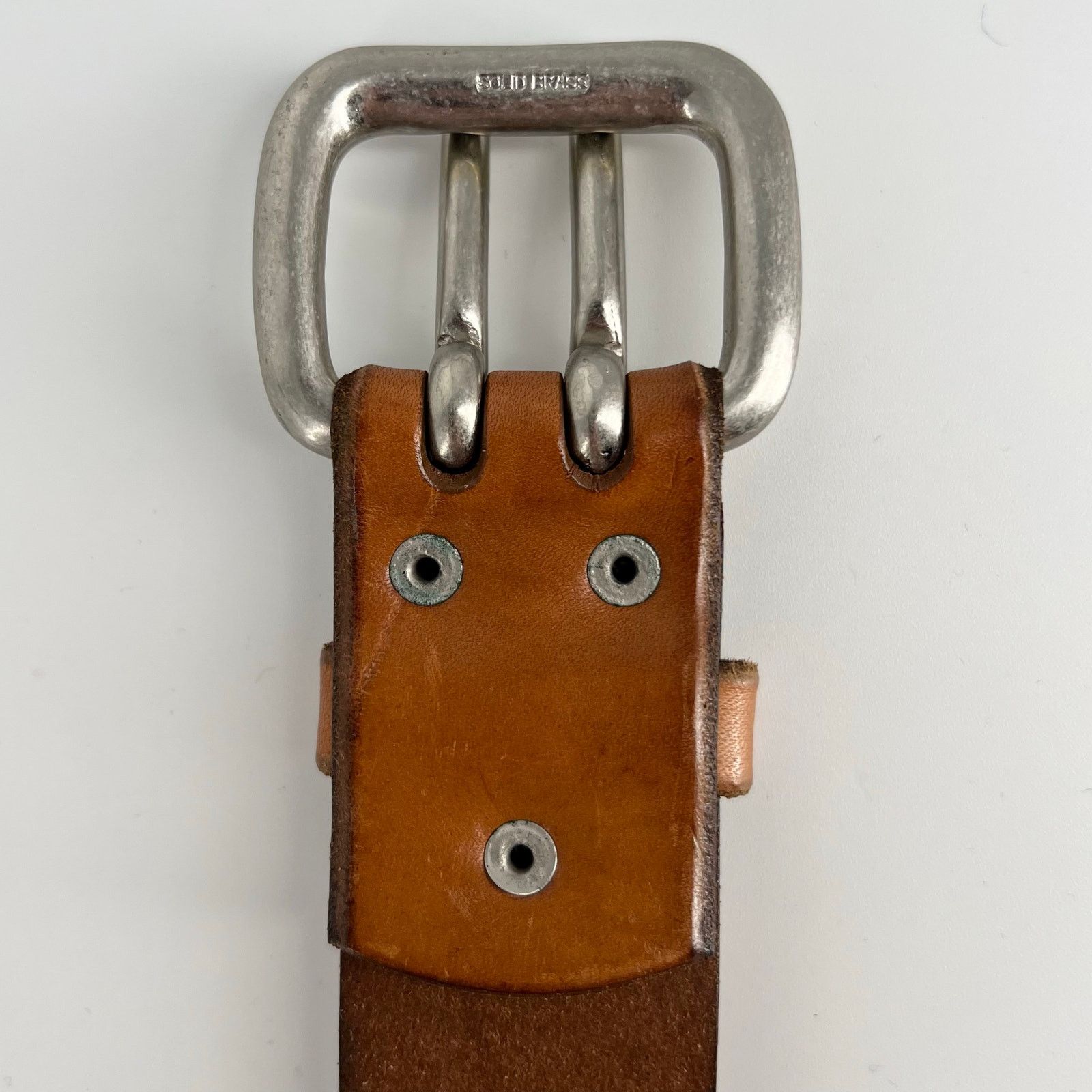 Fossil Y2K Fuel by Fossil double prong belt 2000s vintage Size 36 - 3 Thumbnail