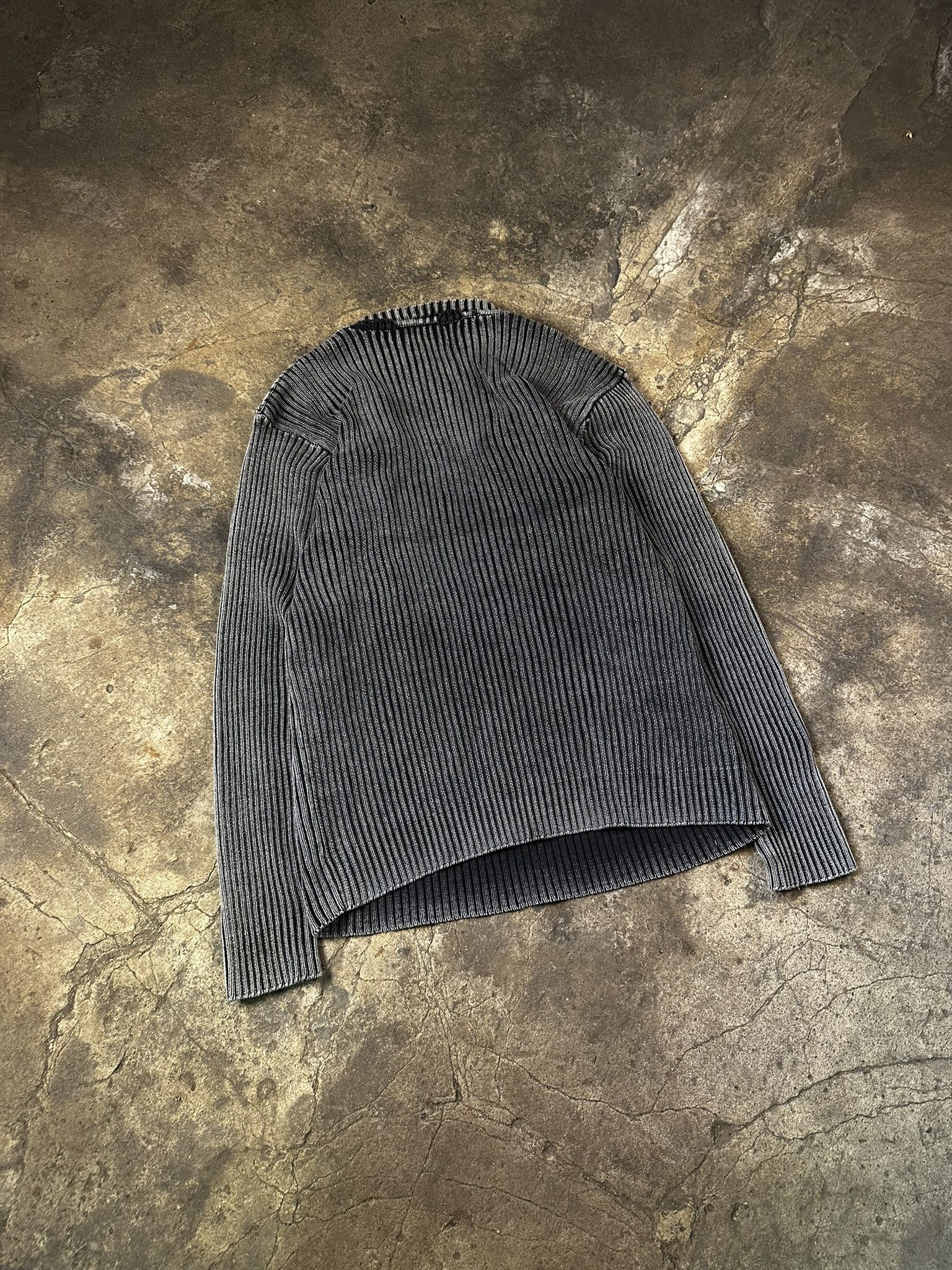 Japanese Brand Vintage Y2k Archive Avant Garde Faded Knit Sweater 2000s Size US L / EU 52-54 / 3 - 6 Thumbnail