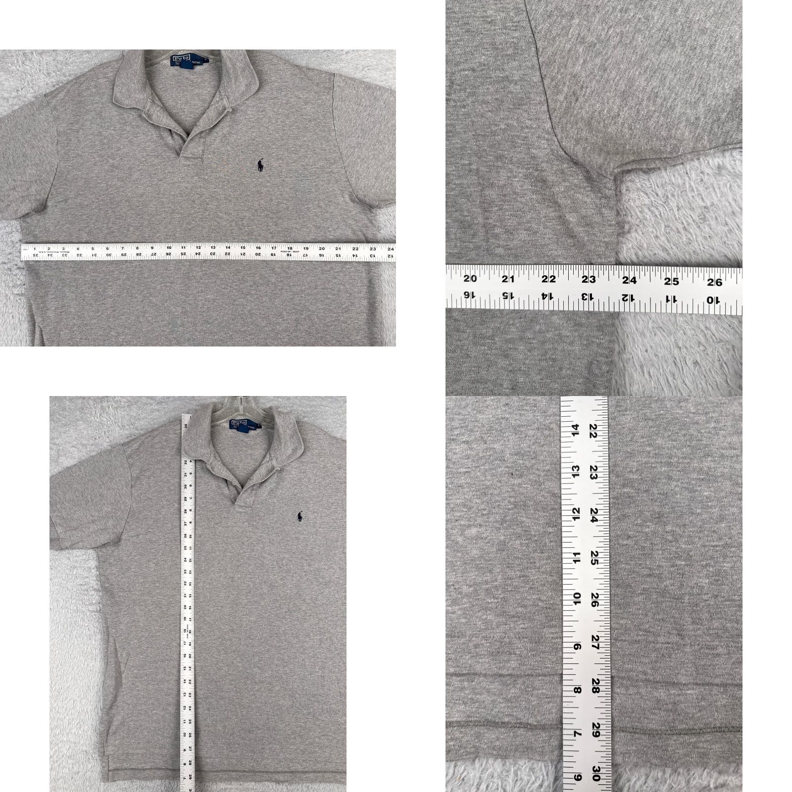 Ralph Lauren VINTAGE Ralph Lauren Polo Shirt Men L Gray 100% Cotton Jersey Short Sleeve Sports Casual Size US L / EU 52-54 / 3 - 8 Thumbnail