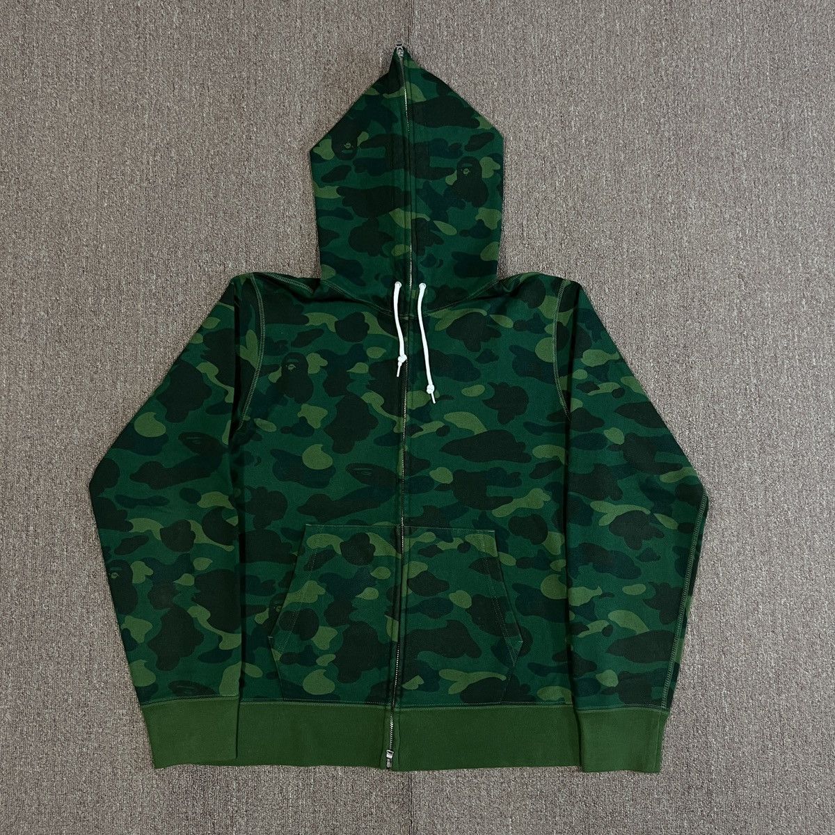 image of Bape Camo Zip Up Hoodie, Men's (Size XL)