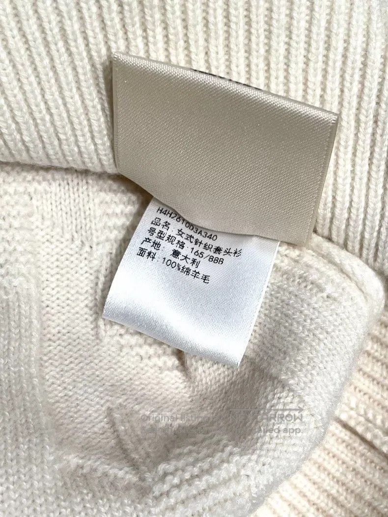 Hermes Hermes Wool Long Sleeve Turtleneck Sweater White Size S / US 4 / IT 40 - 6 Thumbnail