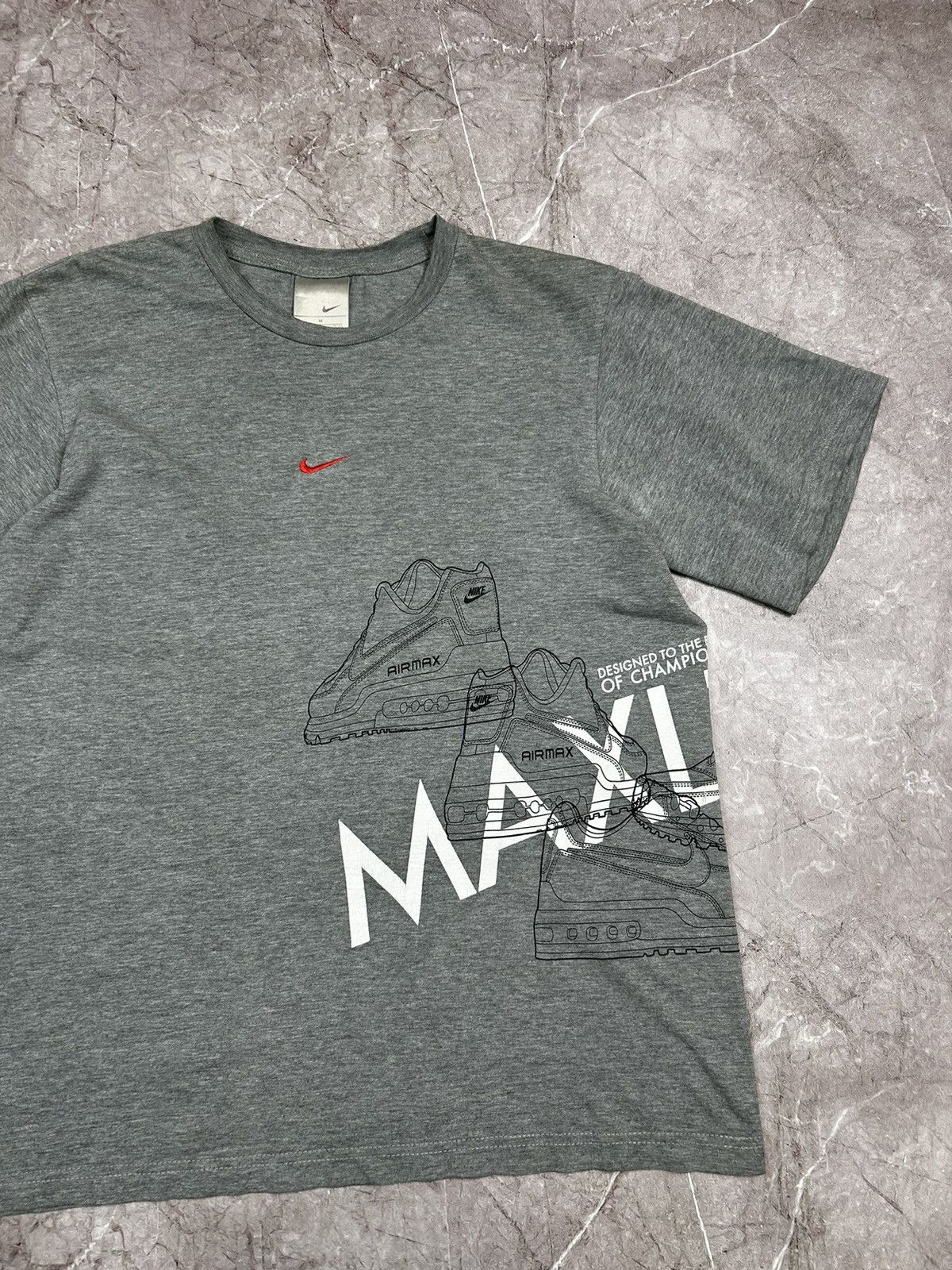 Nike × Vintage Nike Air Max Air max Big logo T-shirt Size US M / EU 48-50 / 2 - 2 Thumbnail