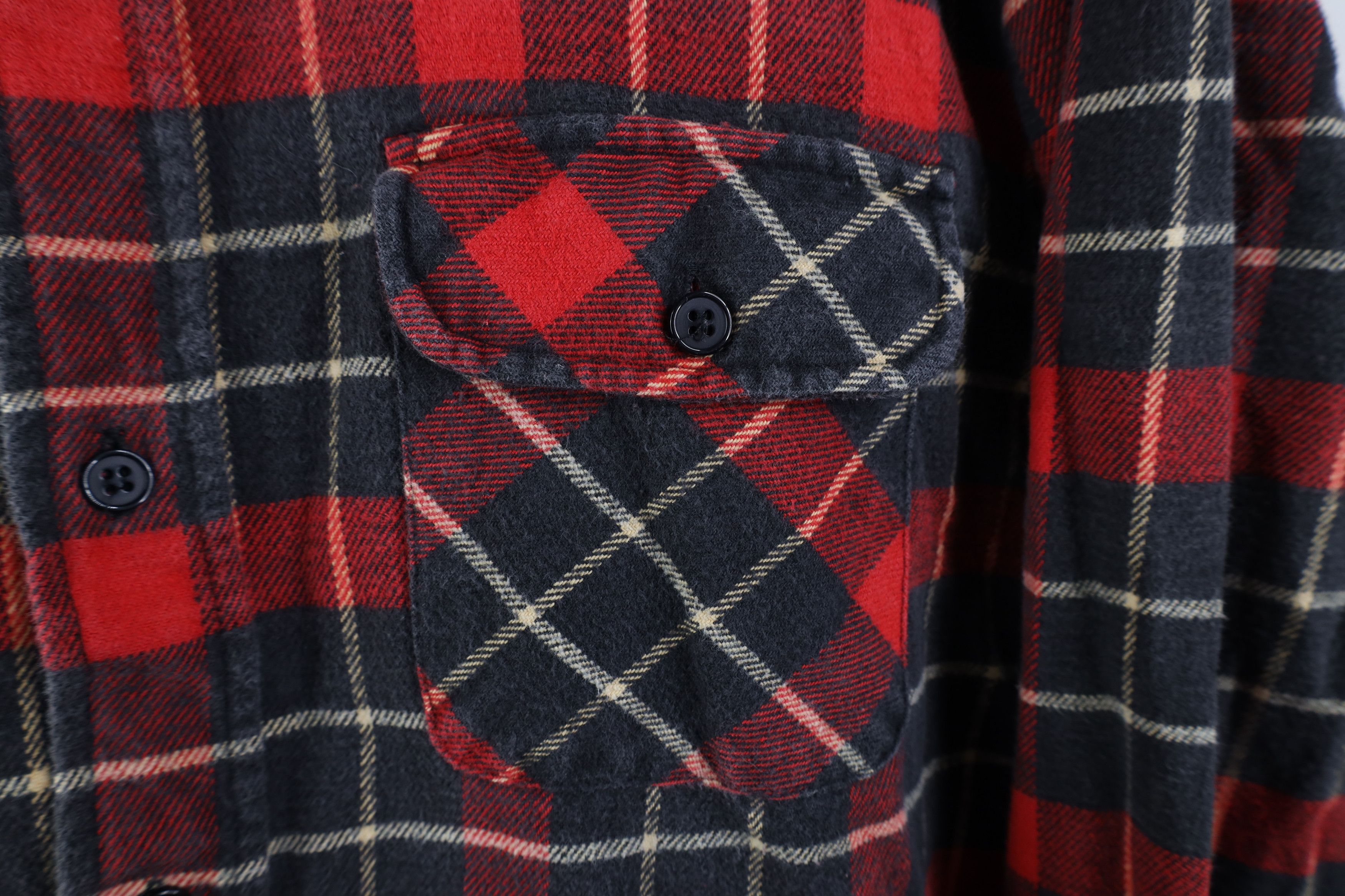 Dickies Vintage 90s Dickies Flannel Collared Button Shirt Plaid Size US L / EU 52-54 / 3 - 4 Thumbnail