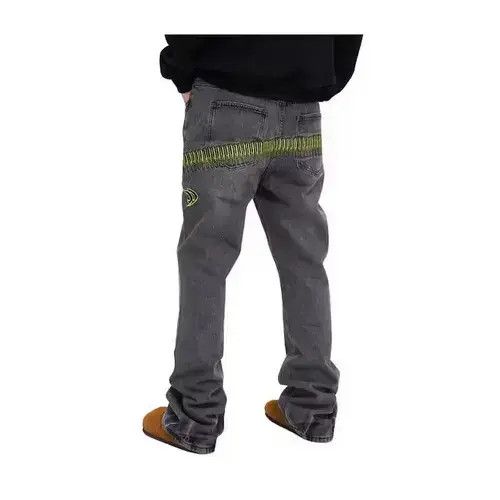 Japanese Brand × Jean Bullets Embroidery Stacked Denim Jeans Size US 32 / EU 48 - 2 Thumbnail