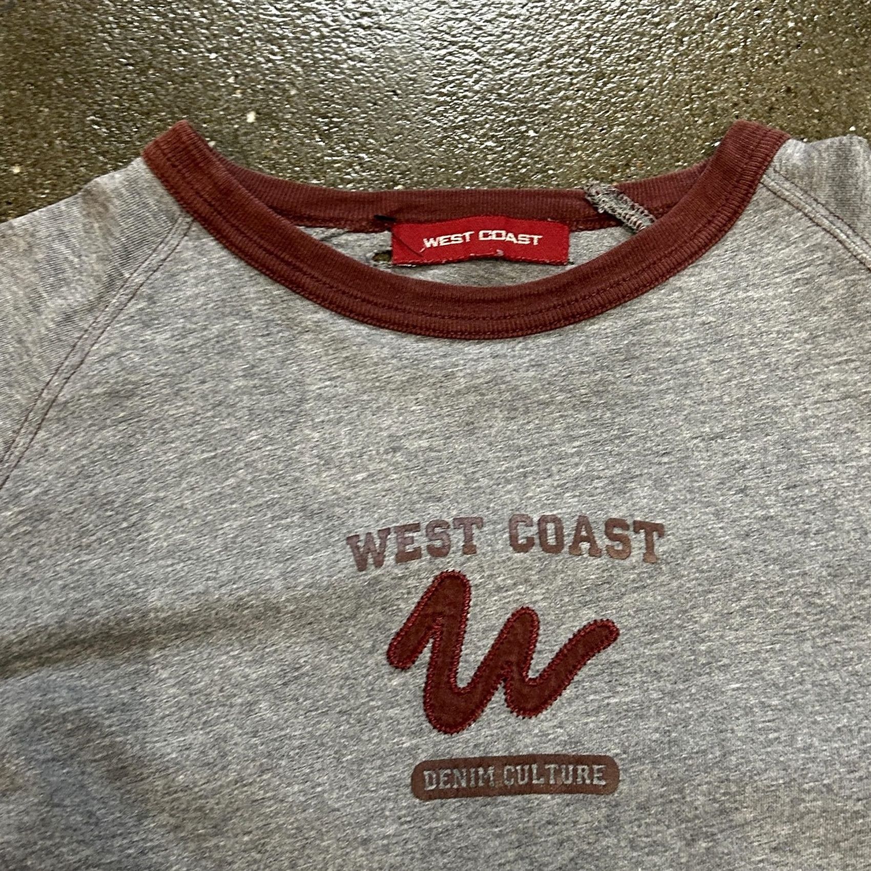 Vintage West Coast Shirt Mens Medium Gray Long Sleeve Crewneck Graphic Raglan Casual Size US S / EU 44-46 / 1 - 2 Thumbnail