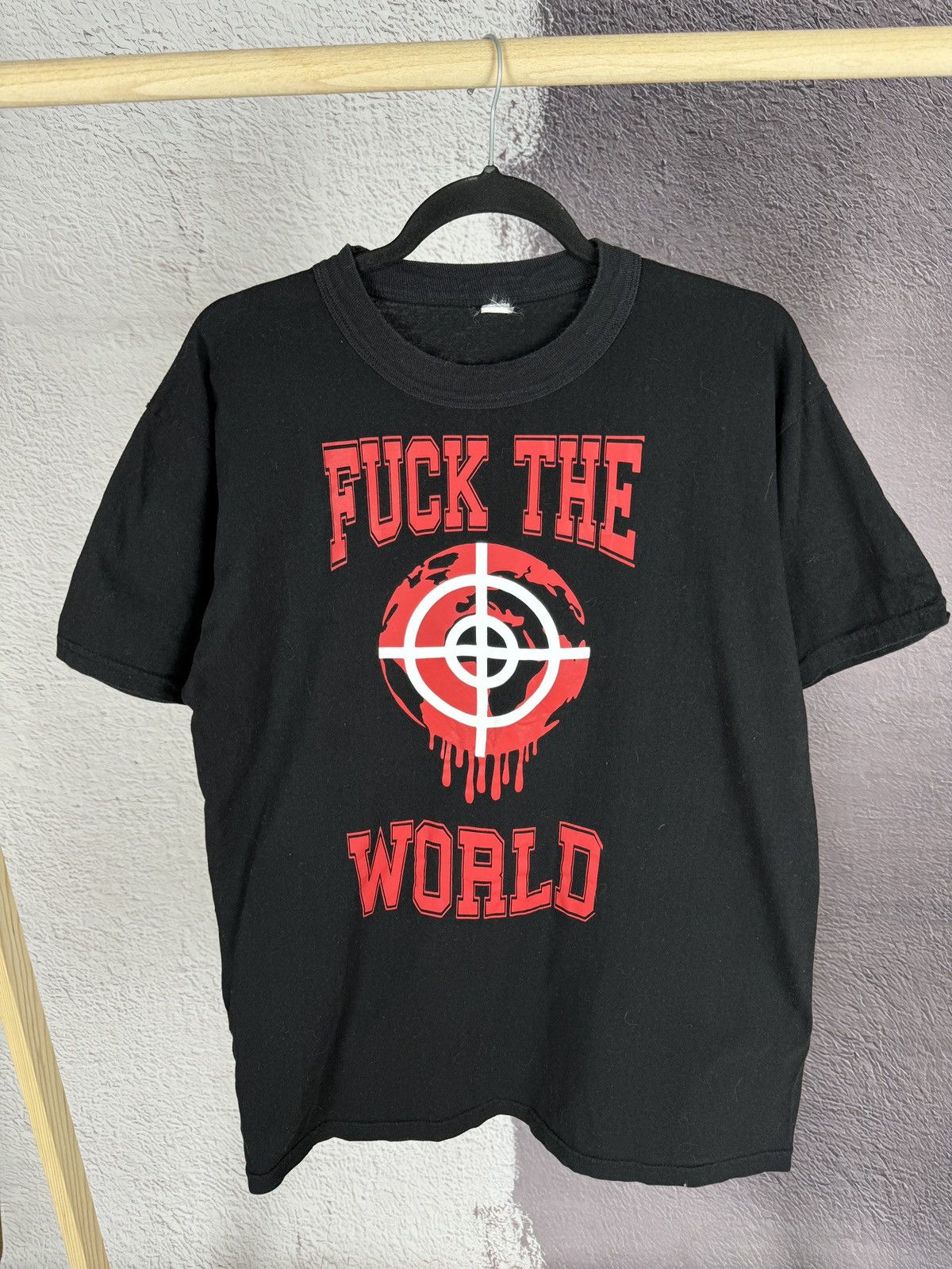 Band Tees × Vintage Vintage Fuck the World vintage big logo band tee shirt Size US M / EU 48-50 / 2 - 2 Thumbnail