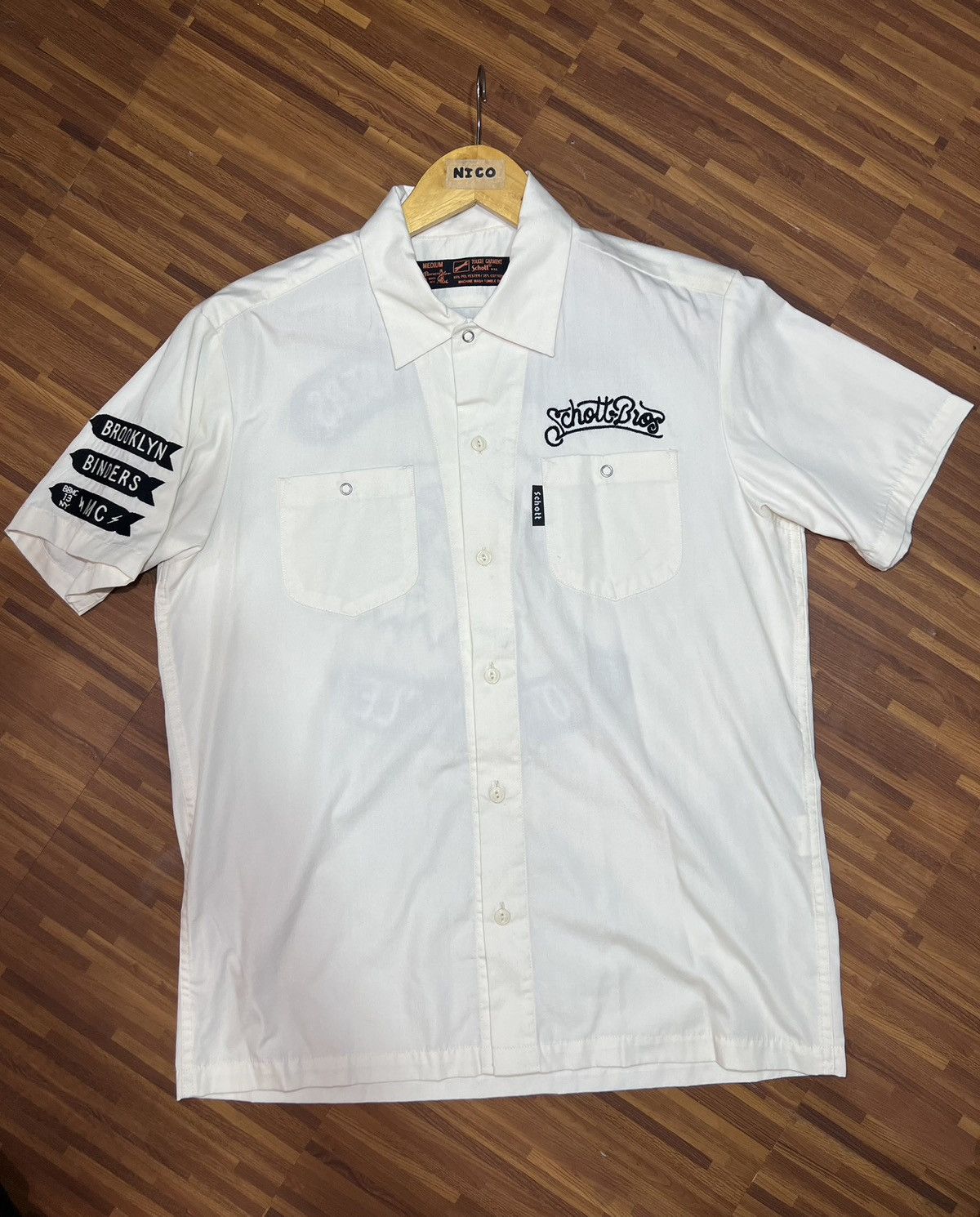 Schott Schott Brooklyn Binders Motorcycle “Ivory” Polo Short Sleeve Size US M / EU 48-50 / 2 - 4 Thumbnail