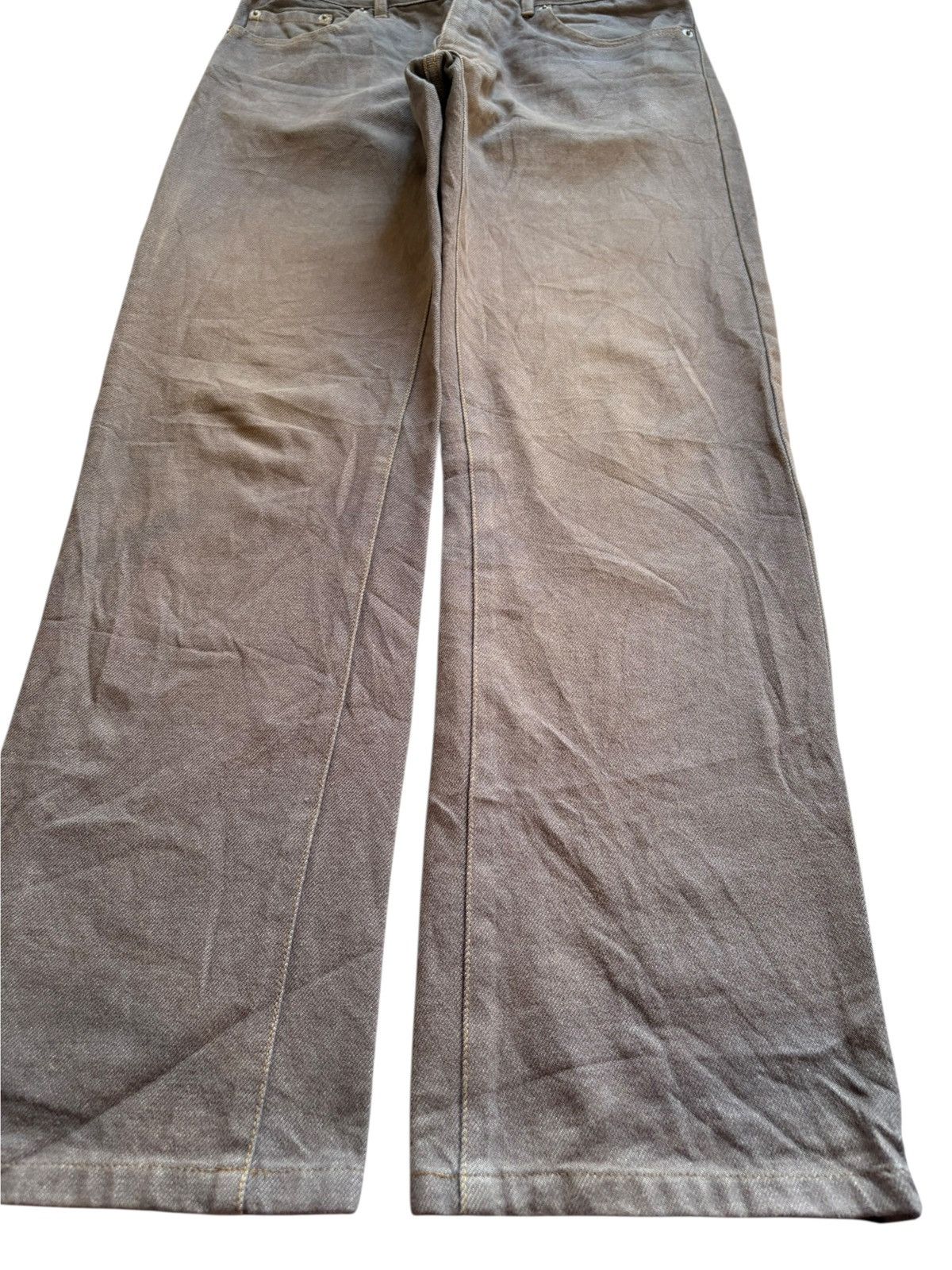 Yohji Yamamoto Vintage Ined By Yohji Yamamoto ButtonFly Rusty Mud Wash Jean Size US 29 - 7 Thumbnail
