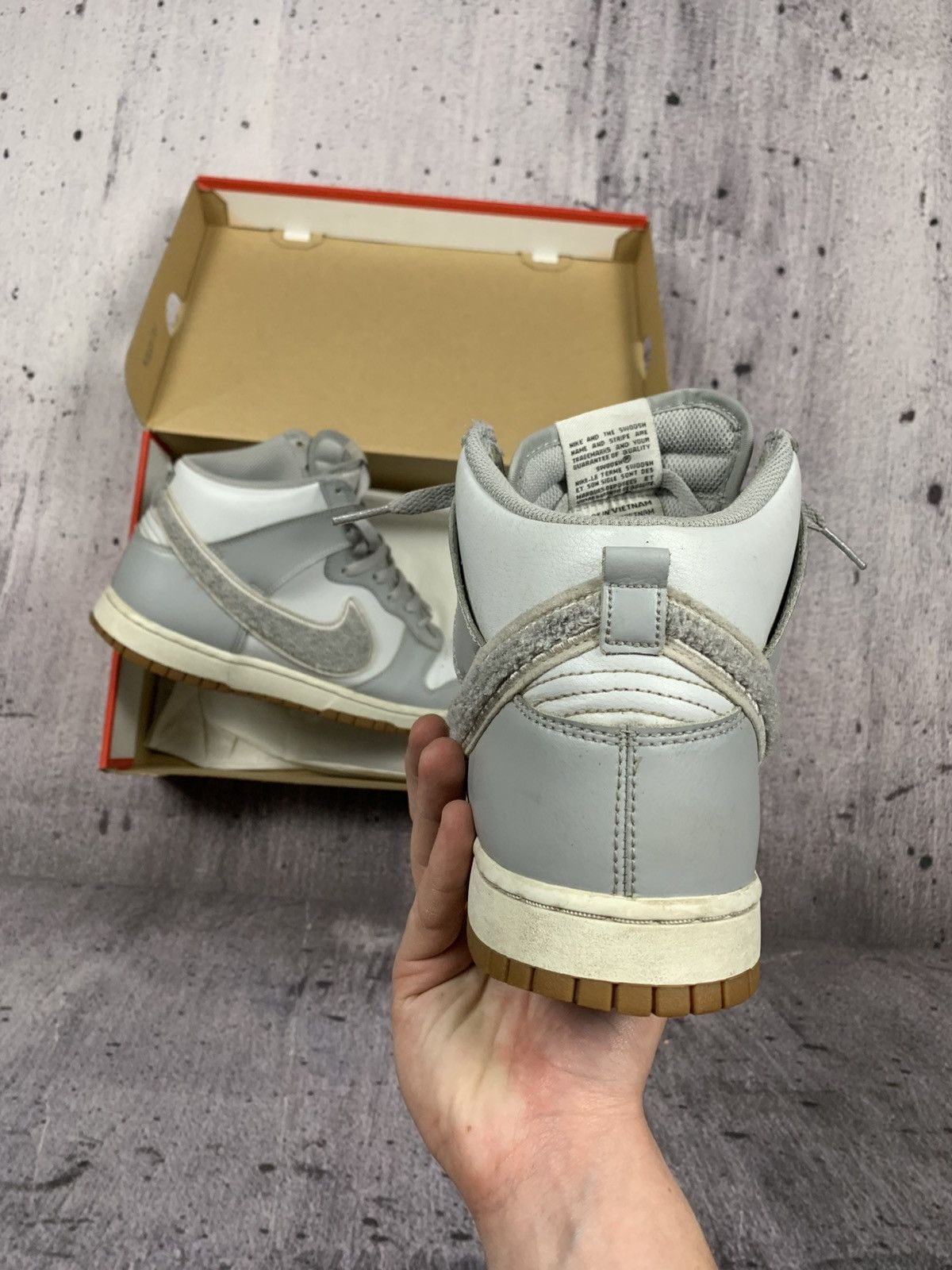 Nike × Vintage Nike Dunk Hi Retro University Vintage Streetwear Sk8 Style Size US 10.5 / EU 43-44 - 5 Thumbnail