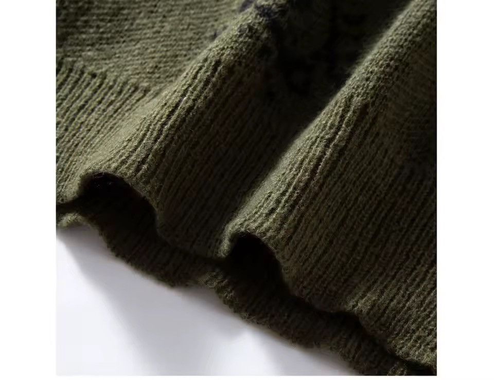 Other Knitted Gothic Punk Streetwear Eyes Printed Pullover Sweater Size US XL / EU 56 / 4 - 4 Thumbnail