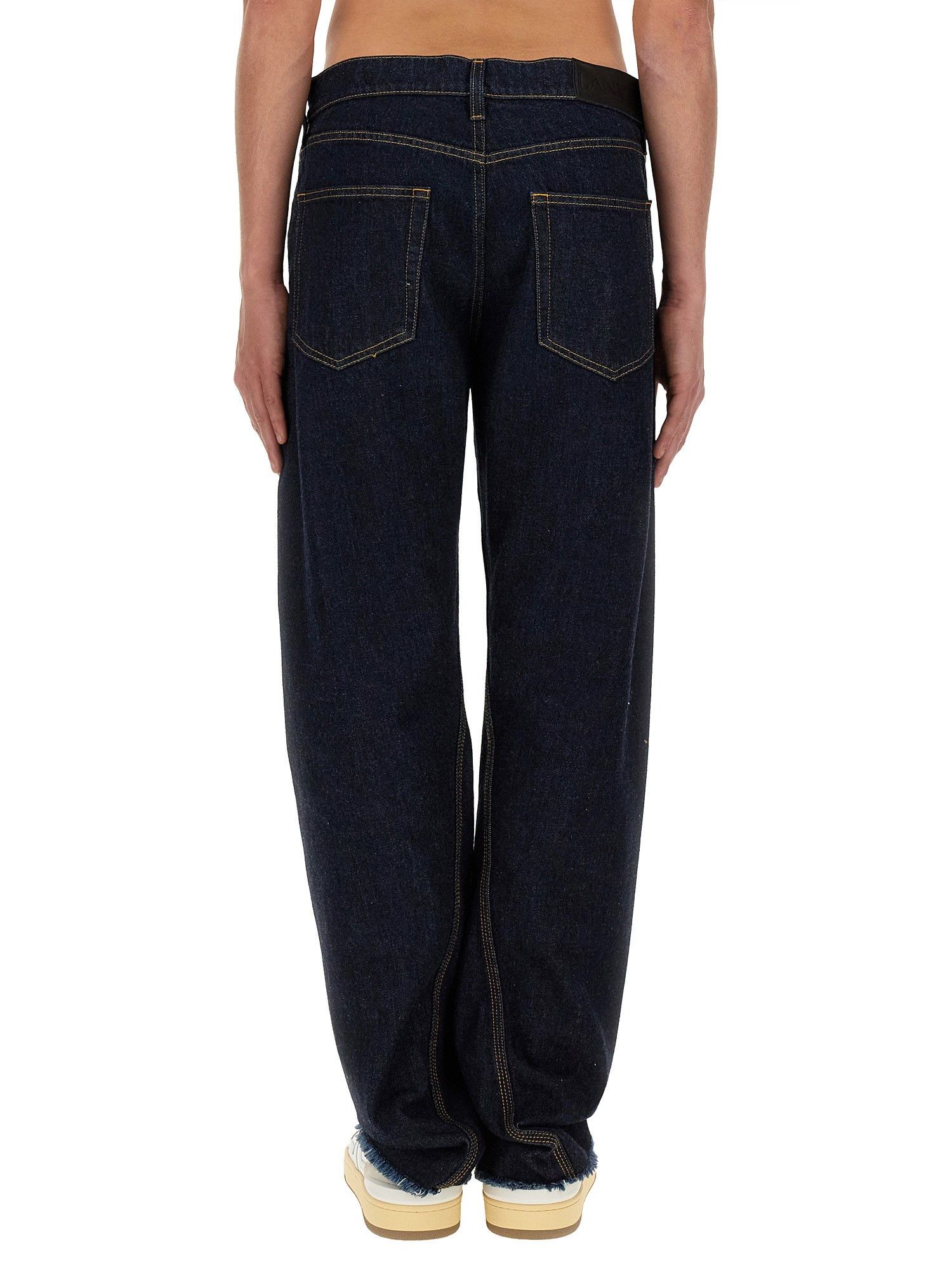 Lanvin o1y0125 Jeans Pant in Navy Blue Size US 29 - 2 Thumbnail