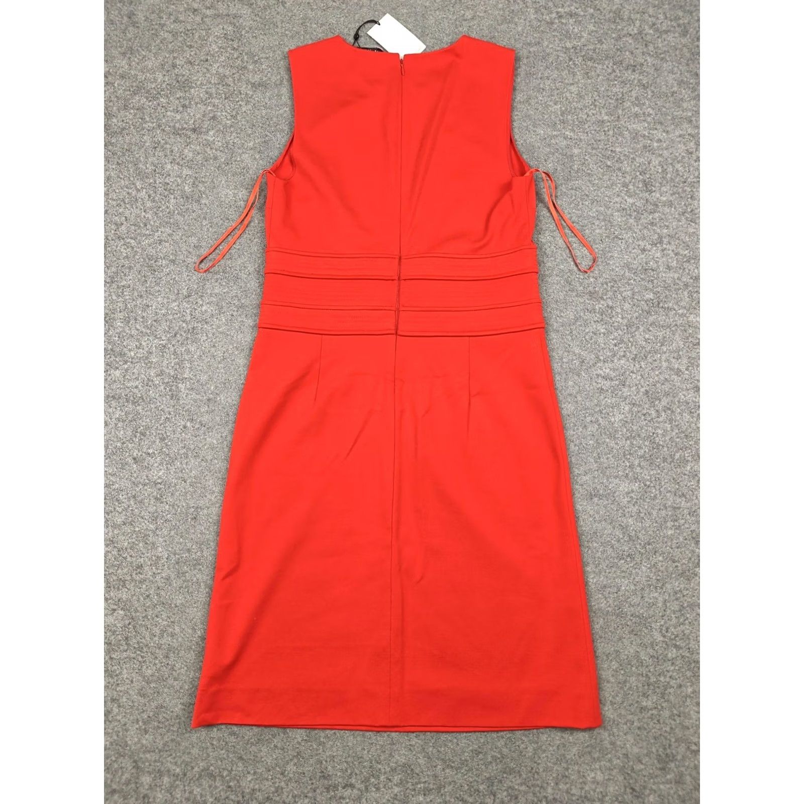 Diane von Furstenberg Diane Von Furstenberg Dress Womens 10 Red Knit Waist Detail Sheath Knee Length Dress Size L / US 10 / IT 46 - 6 Thumbnail