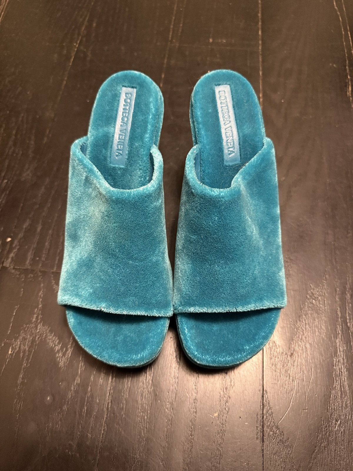 Bottega Veneta Gleam Velvet Sandals Size US 7 / IT 37 - 2 Thumbnail