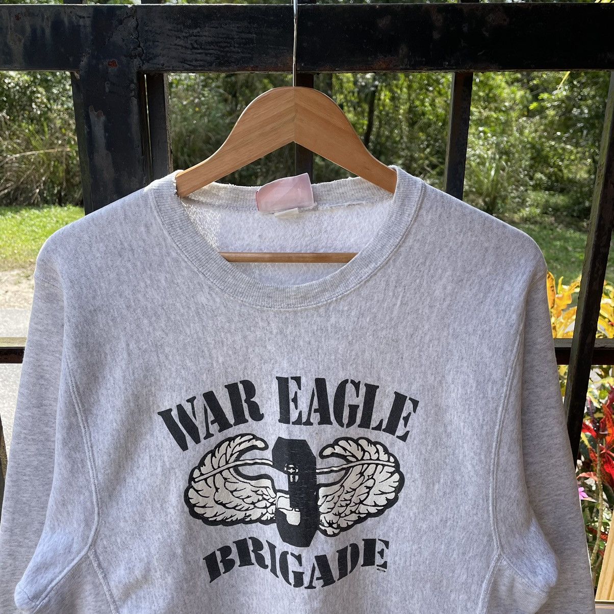 Vintage 🔥Vintage War Eagle Brigade Big Logo Distress Sweatshirts Size US M / EU 48-50 / 2 - 3 Thumbnail