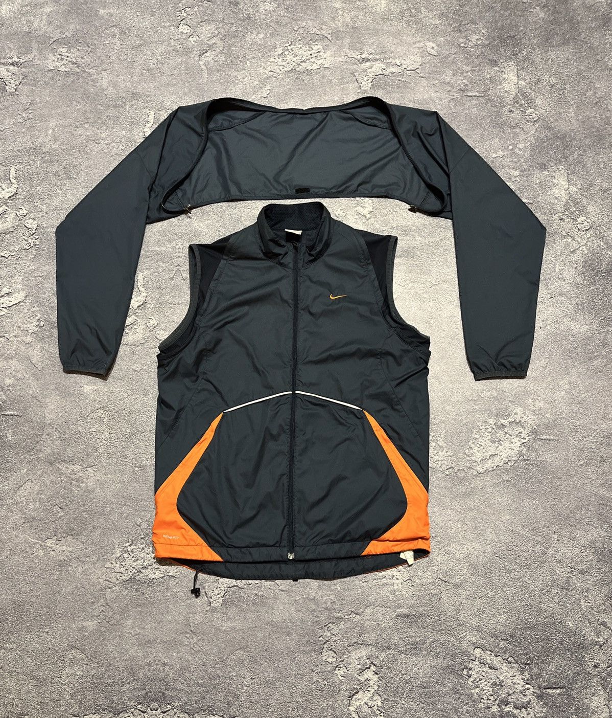Nike × Vintage Vintage 90s Nike Windbreaker + Vest Light Jacket Size US M / EU 48-50 / 2 - 1 Thumbnail
