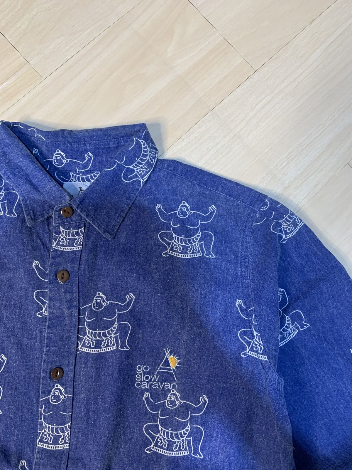 go slow caravan Go Slow Caravan Button Ups Denim Shirt Size US L / EU 52-54 / 3 - 5 Thumbnail