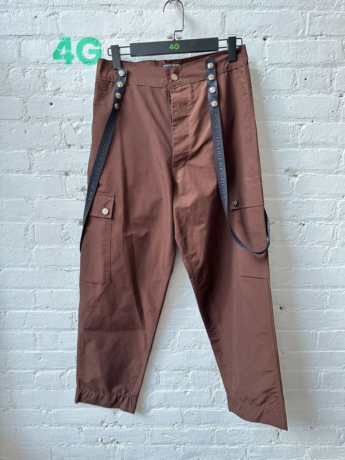 Enfants Riches Deprimes ERD BROWN CARGO BONDAGE PANTS Size US 30 / EU 46 - 1 Thumbnail
