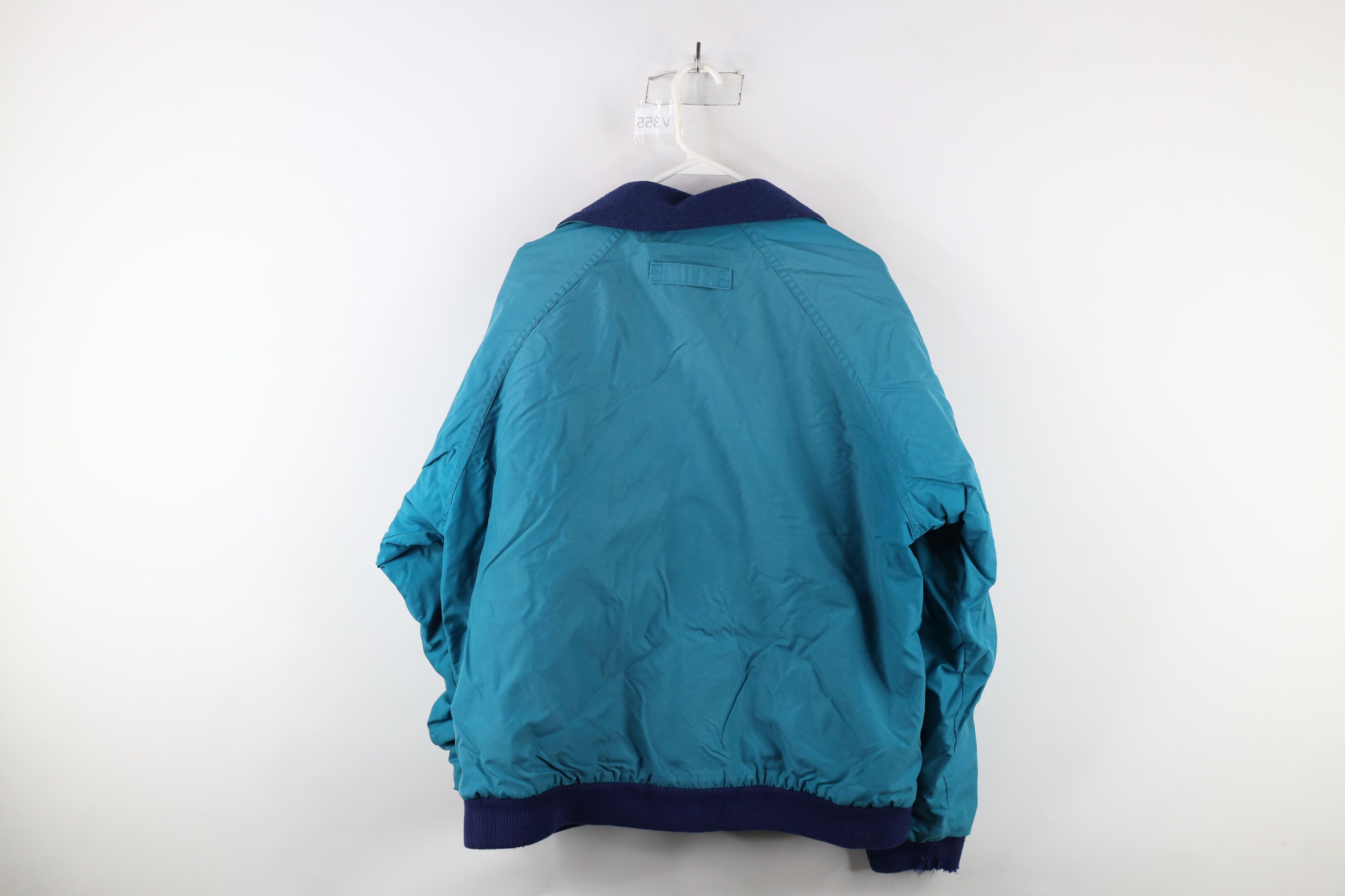 Vintage Vintage 90s OshKosh B'Gosh Fleece Lined Bomber Jacket Teal Size US XL / EU 56 / 4 - 13 Thumbnail