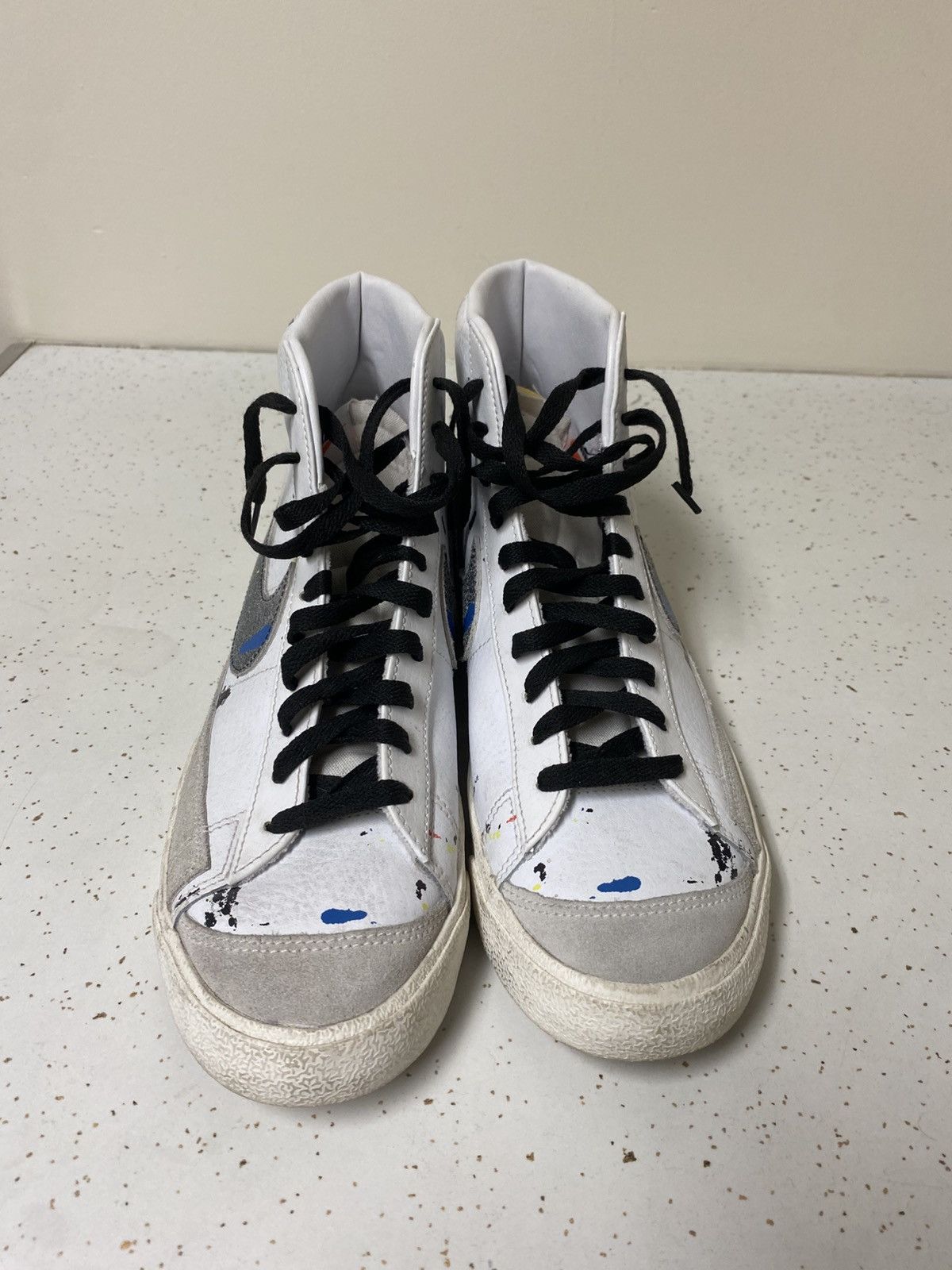 Nike Nike ‘77 Blazer Mid White Paint Splatter Sneakers Shoes Y2K Size US 10 / EU 43 - 3 Thumbnail