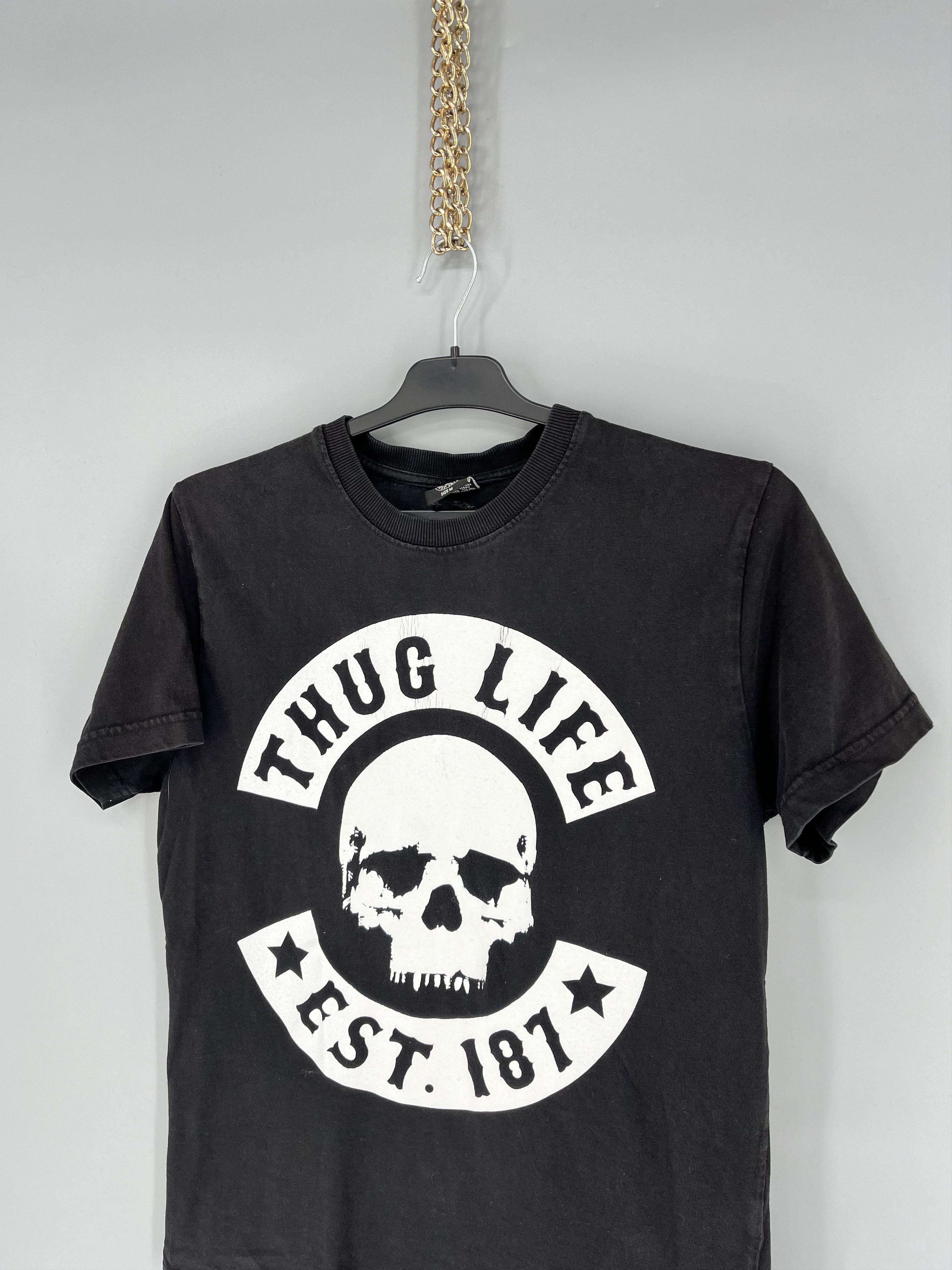 Band Tees × Vintage Vintage Y2k Thug Life vintage USA streetwear tee Skull tee Size US M / EU 48-50 / 2 - 6 Thumbnail