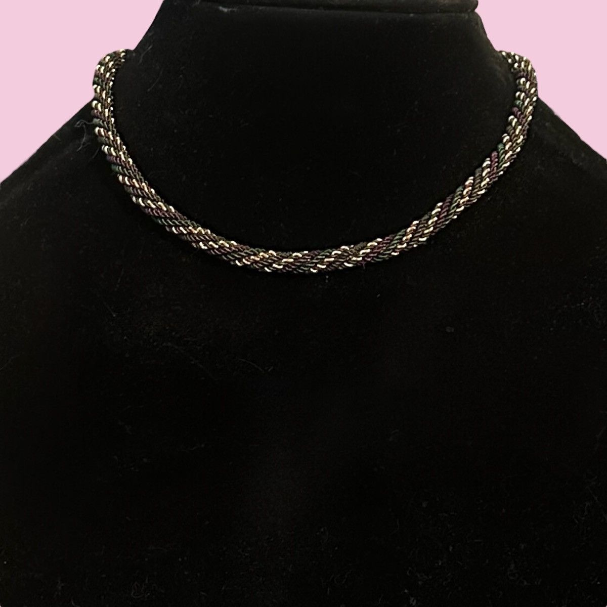 Vintage Vintage purple, green and gold rope chain necklace Size ONE SIZE - 1 Thumbnail