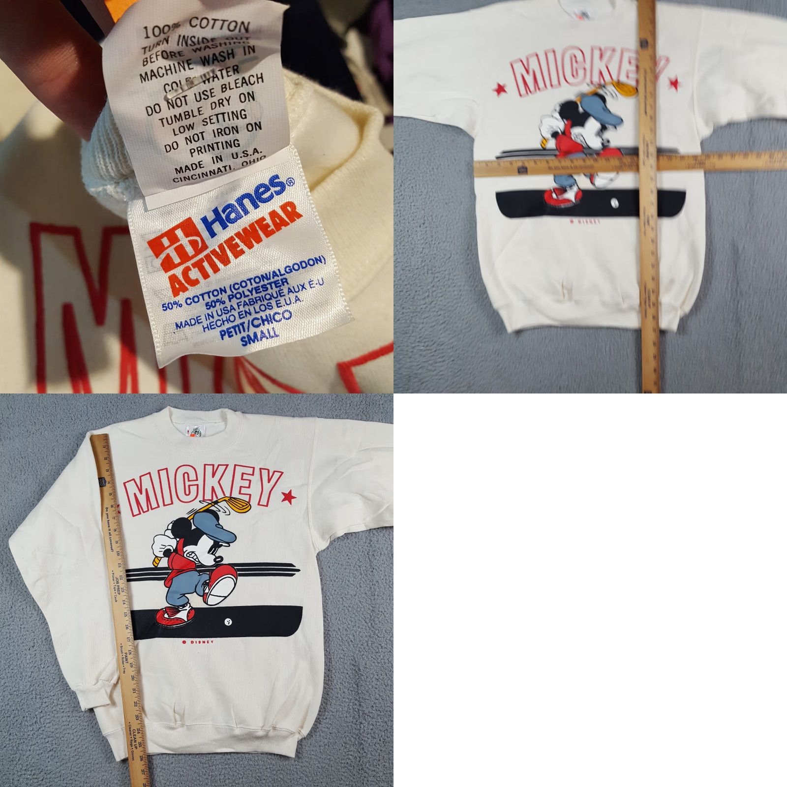 Disney VINTAGE Mickey's Golf Club Sweatshirt Shirt Mens Small White Mickey Mouse Golf Club Crewneck Pullover Graphic Print 90s Retro College USA Swing Size US S / EU 44-46 / 1 - 8 Thumbnail