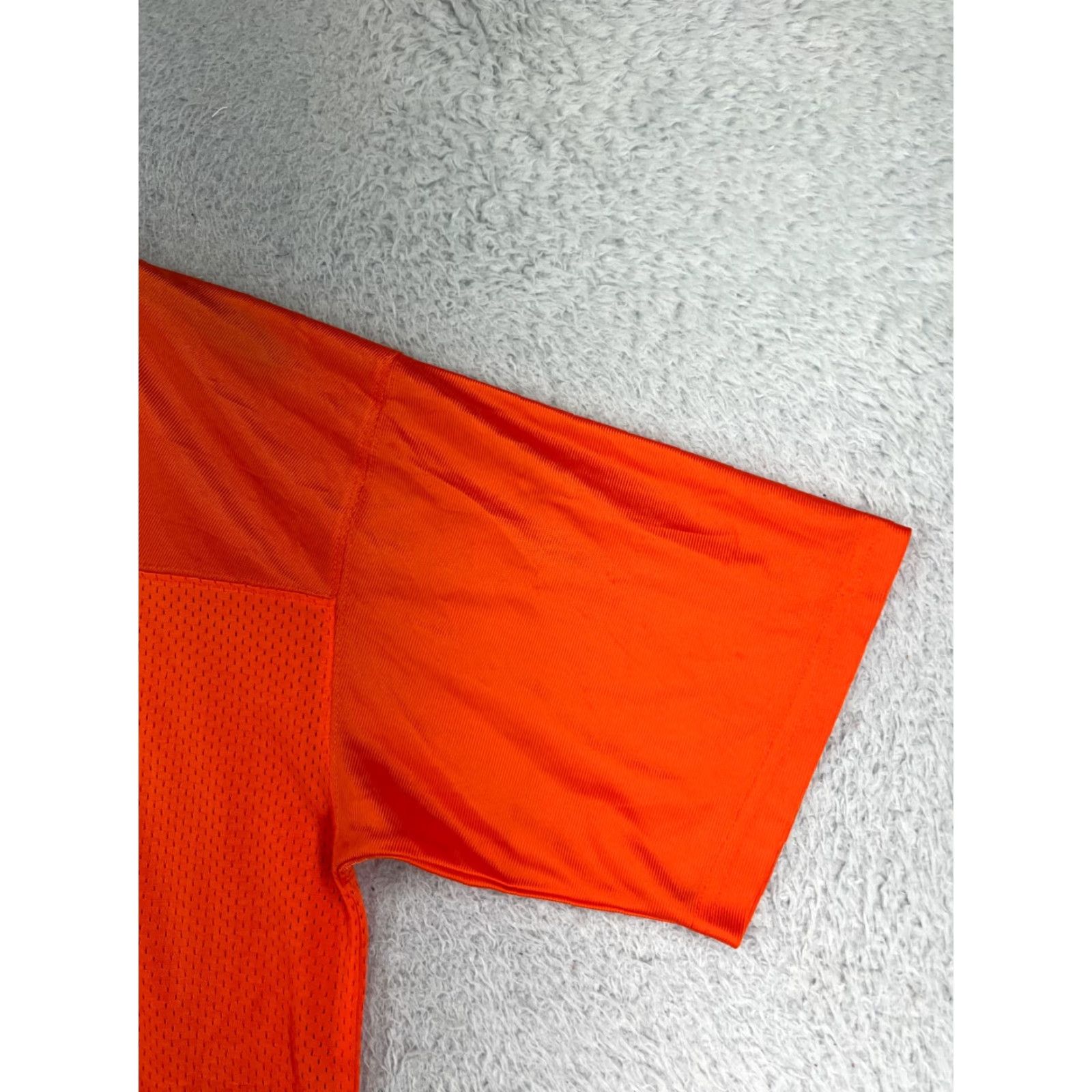 Vintage Alleson Athletic T-Shirt Mens M Orange V-Neck Polyester Shirt Sports Logo 90s? Size US M / EU 48-50 / 2 - 6 Thumbnail