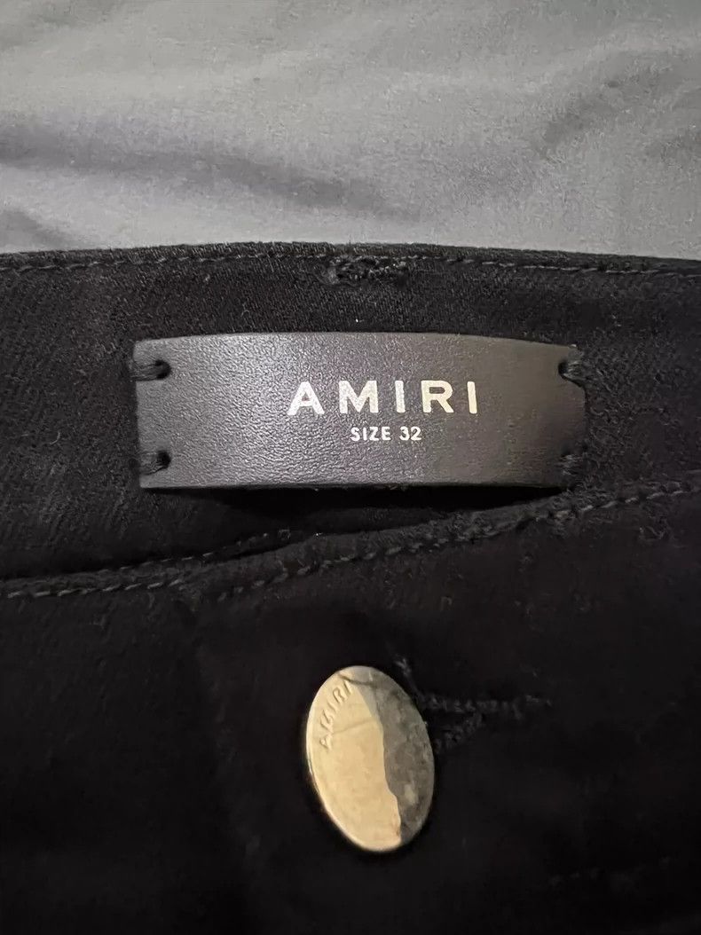 Amiri Amiri 18FW Flash diamond cashew flower patchwork black jean Size US 32 / EU 48 - 2 Thumbnail