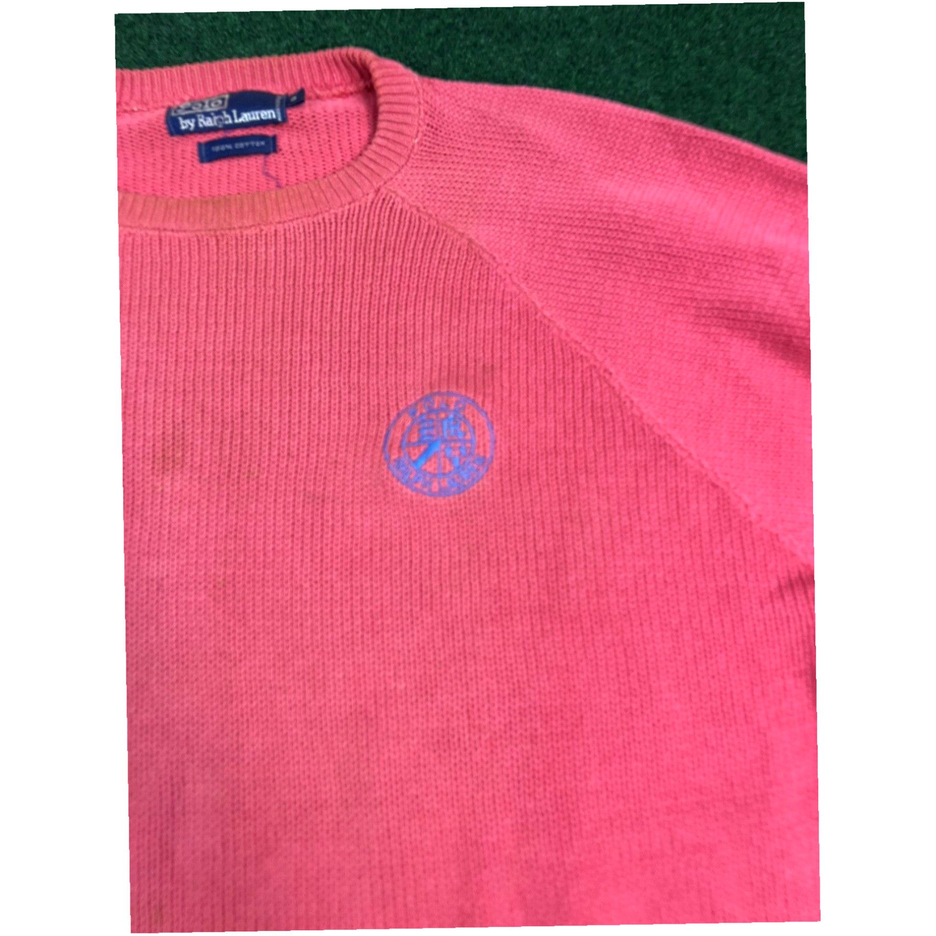 Polo Ralph Lauren Vintage 90s Polo Ralph Lauren Cookie Sweater Patch Embroidered Logo Pink Sz Smal Size US S / EU 44-46 / 1 - 4 Thumbnail
