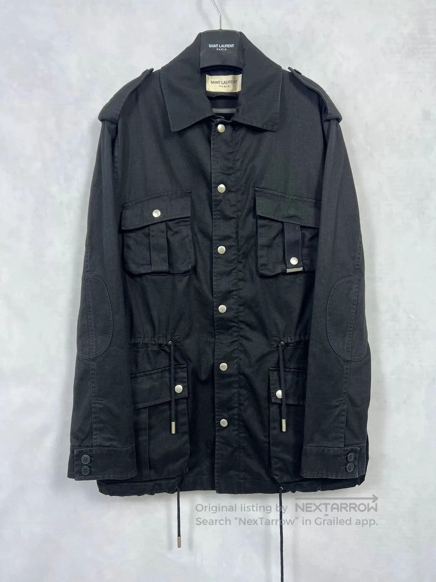 Saint Laurent Paris Saint Laurent Black Military Parka Jacket. Size US S / EU 44-46 / 1 - 1 Thumbnail