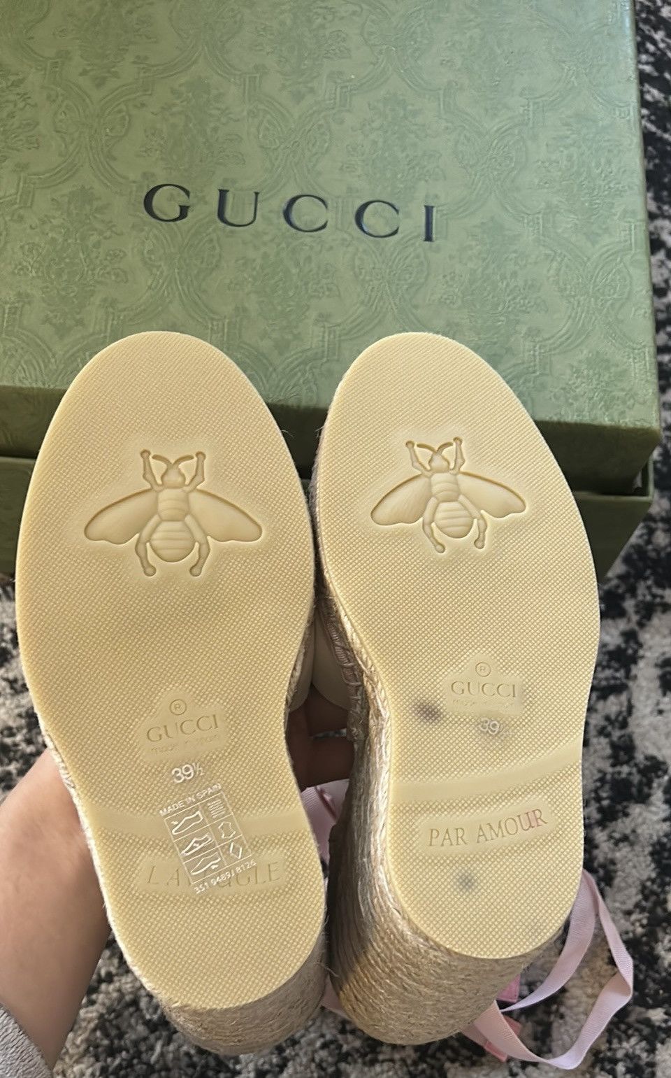 Gucci Gucci Espadrille with Ribbon Tie size 39.5 Size US 9.5 / IT 39.5 - 6 Thumbnail