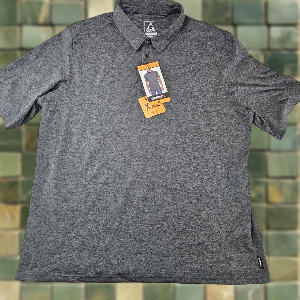 Vintage Gerry X Air Polo Shirt Mens 2XL Gray Quick Dry Stretch Moisture Wicking Athletic Size US XXL / EU 58 / 5 - 1 Thumbnail