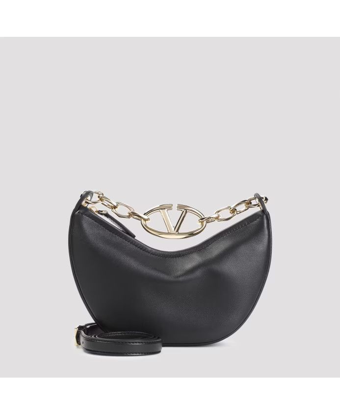 Valentino o1s22i1n0924 Size: OS / Mini Vlogo Moon Bag in Black Size ONE SIZE - 2 Thumbnail