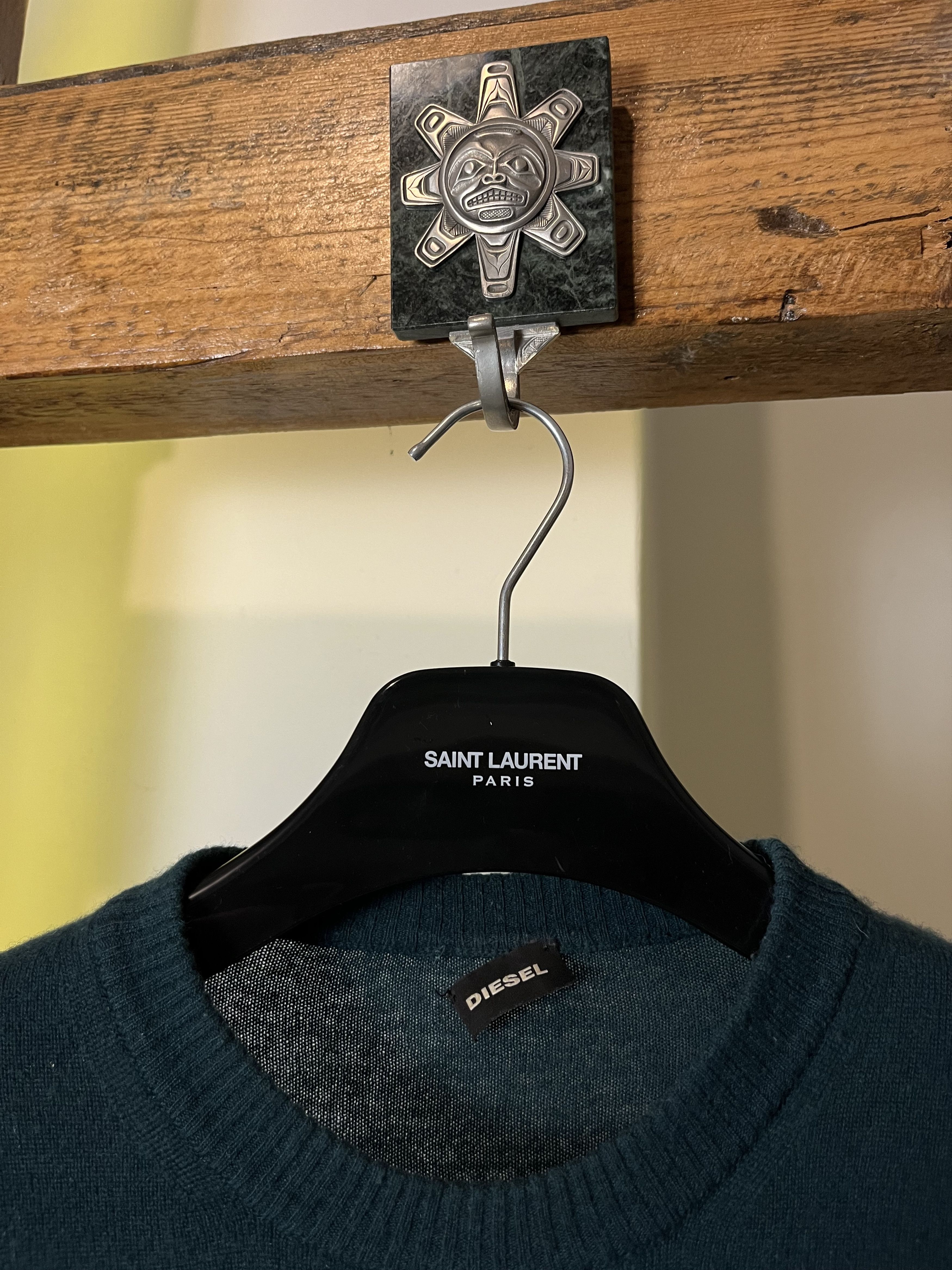 Diesel Diesel Cashmere & Wool Flipped Logo Light Knitwear Size US L / EU 52-54 / 3 - 4 Thumbnail