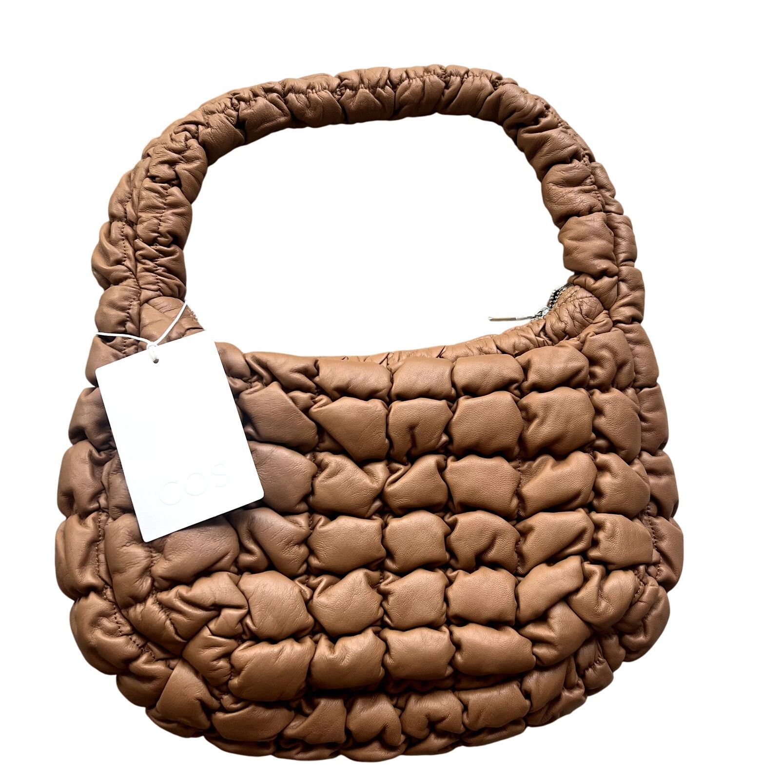 Cos Cos quilted mini bag dark beige leather Size ONE SIZE - 6 Thumbnail