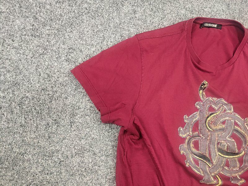 Roberto Cavalli Roberto Cavalli design Cotton Classic Logo snake T Shirt Tee Size US L / EU 52-54 / 3 - 4 Thumbnail