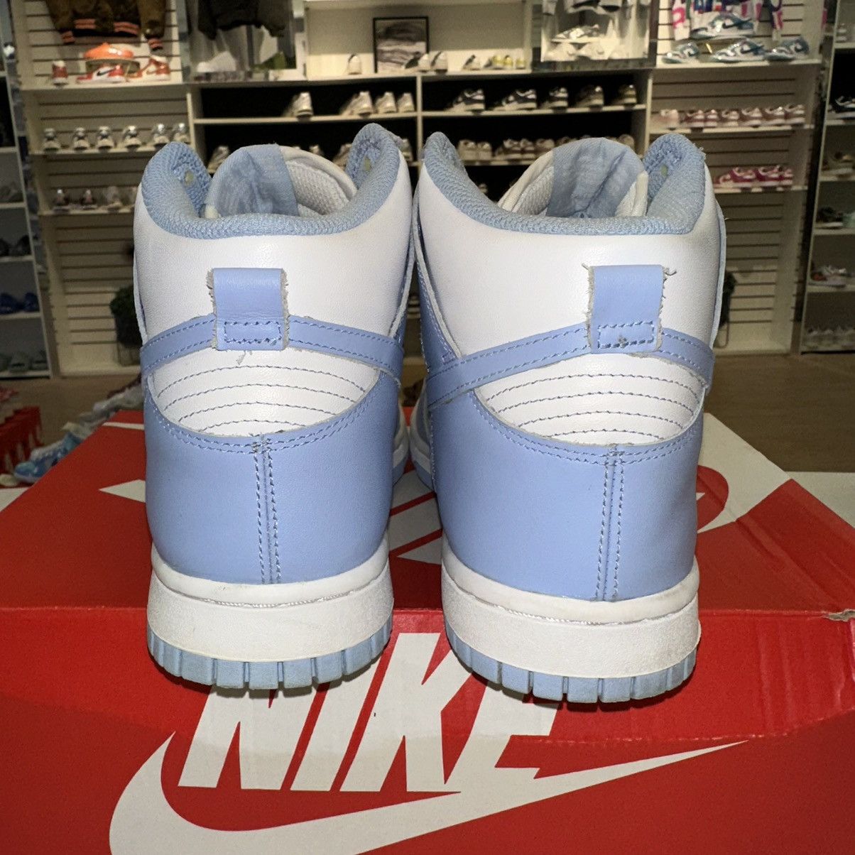 Nike Size 9 - Nike Dunk High Aluminum White Blue Leather Size US 9 / IT 39 - 3 Thumbnail