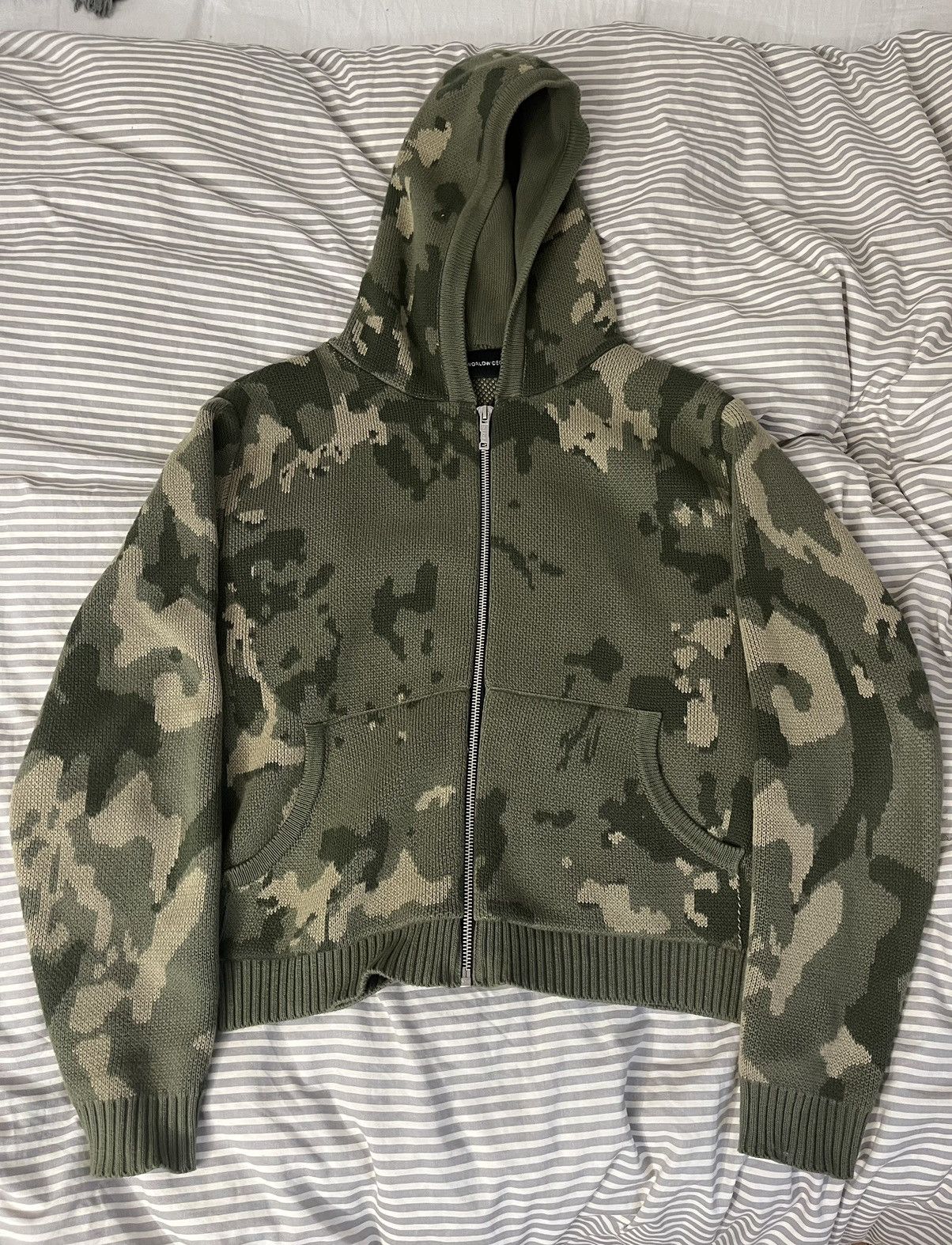 image of Racer Worldwide Zip Knit Hoodie Camo Travis Scott, Men's (Size Medium)