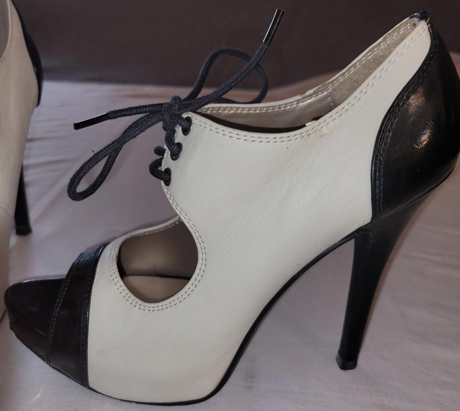 Designer Qupid women's size 7 two tone peep toe 5'' heels Size US 7 / IT 37 - 2 Thumbnail