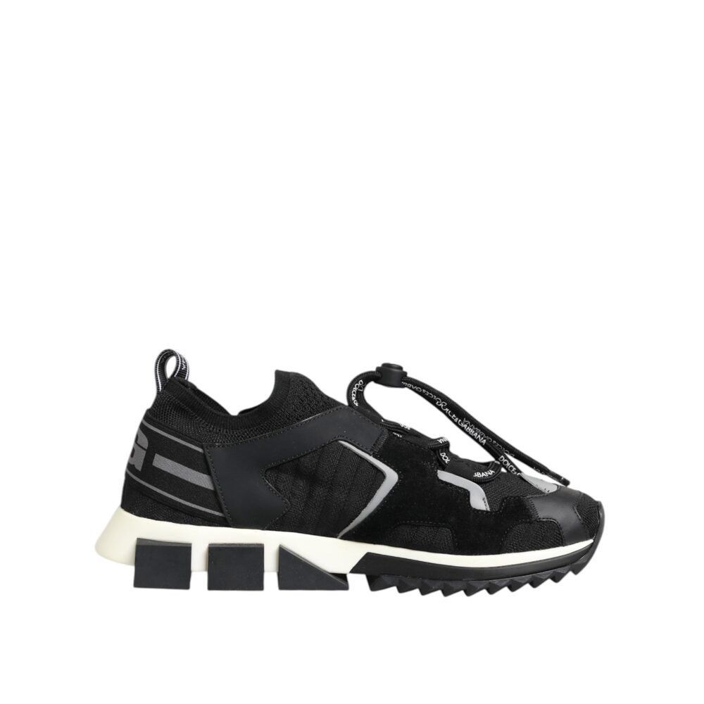 Dolce & Gabbana Dolce & Gabbana Black White Logo Sorrento Sneakers Shoes Size US 9 / IT 39 - 1 Thumbnail