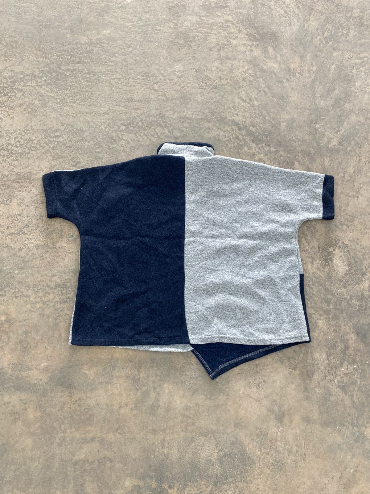 Japanese Brand KAPITAL STYLE PATCHWORK MOCKNECK CROP SWEATER BY AGRIGENTO Size US M / EU 48-50 / 2 - 8 Thumbnail