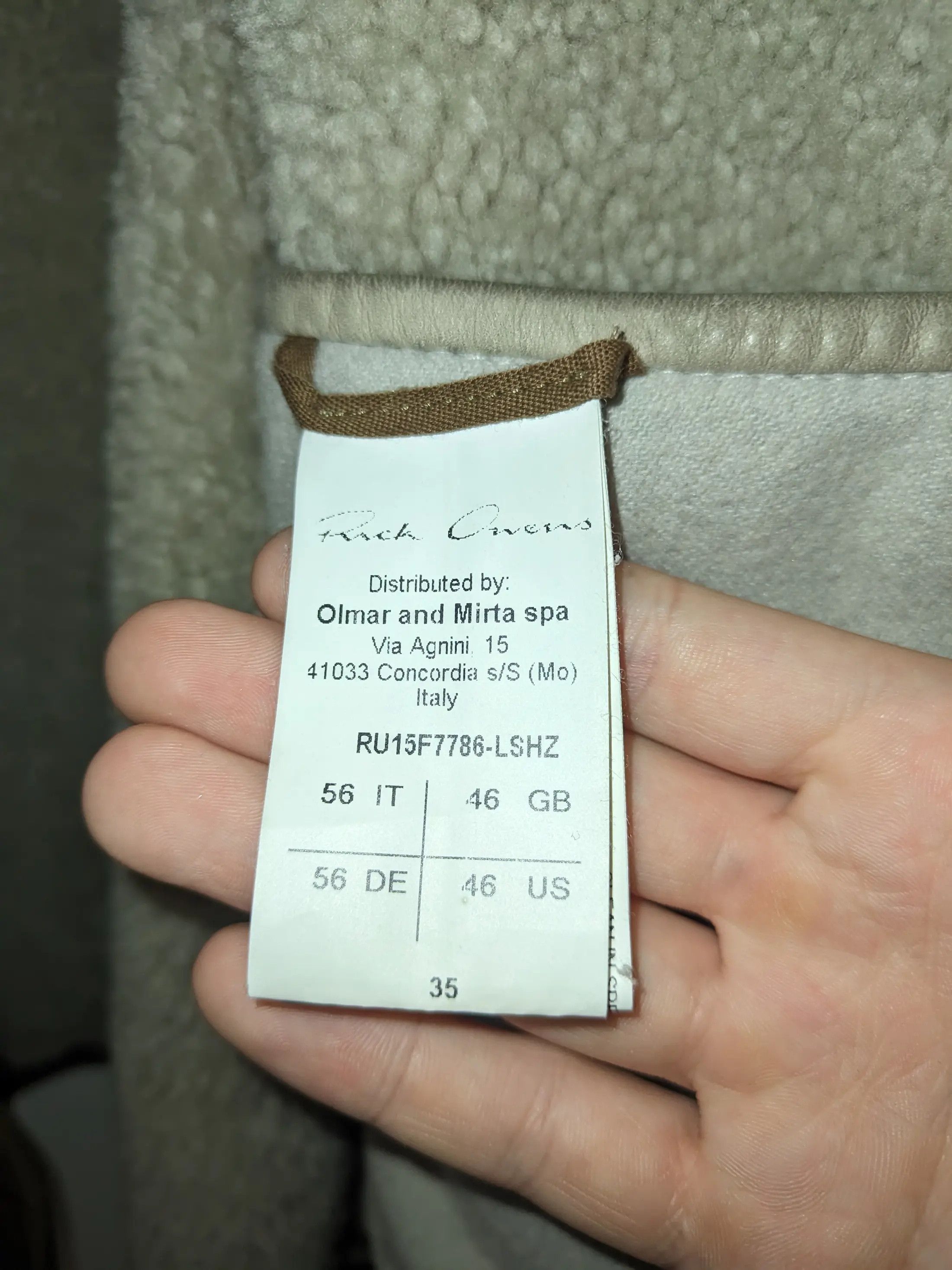 Rick Owens Rick Owens FW15 Sphinx Shearling Bauhaus Jacket Size 56 Size US XL / EU 56 / 4 - 6 Thumbnail