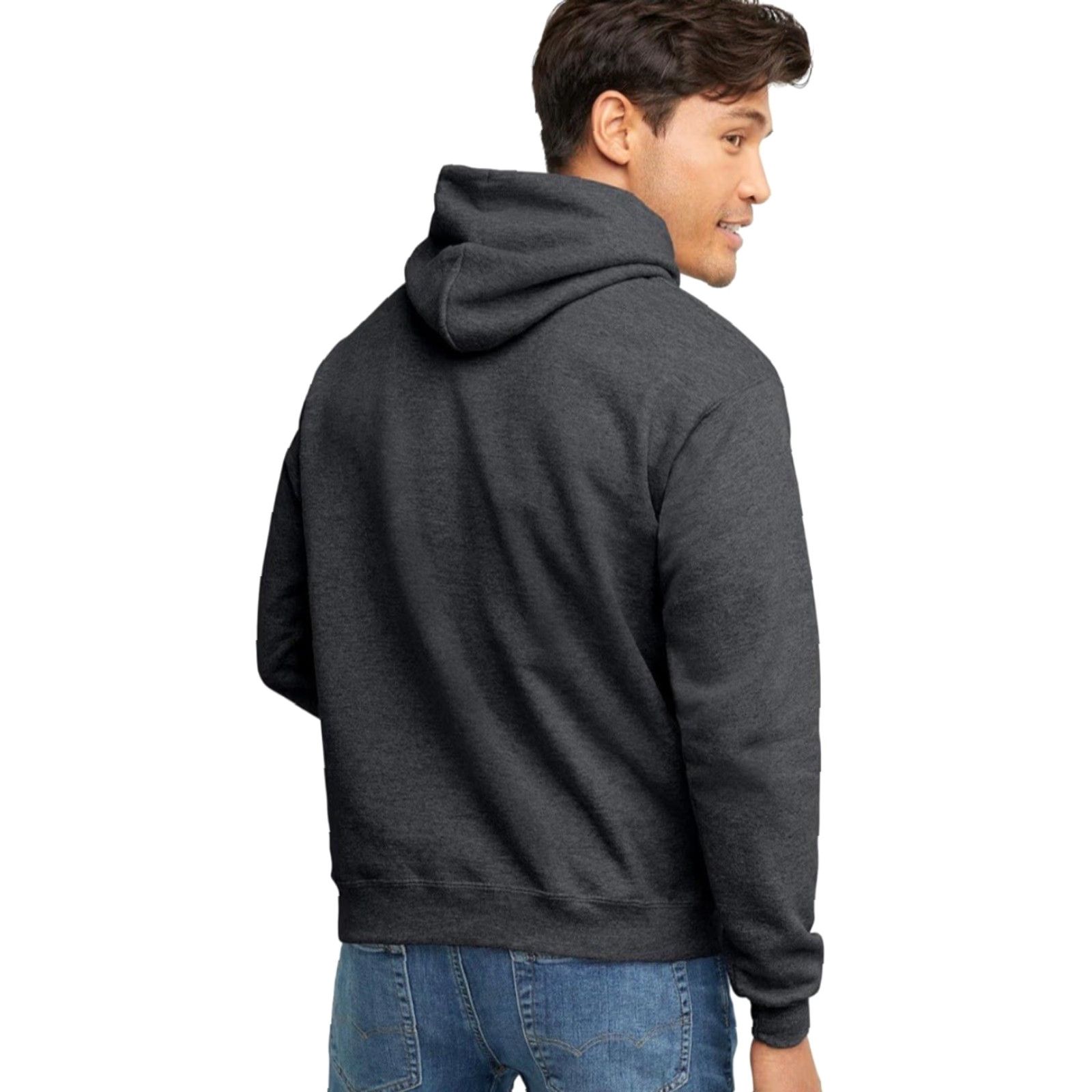 Hanes Hanes EcoSmart Hoodie - Mid weight Pullover Sweatshirt - Gray - Size L - Men - Hoodie Size US L / EU 52-54 / 3 - 3 Thumbnail
