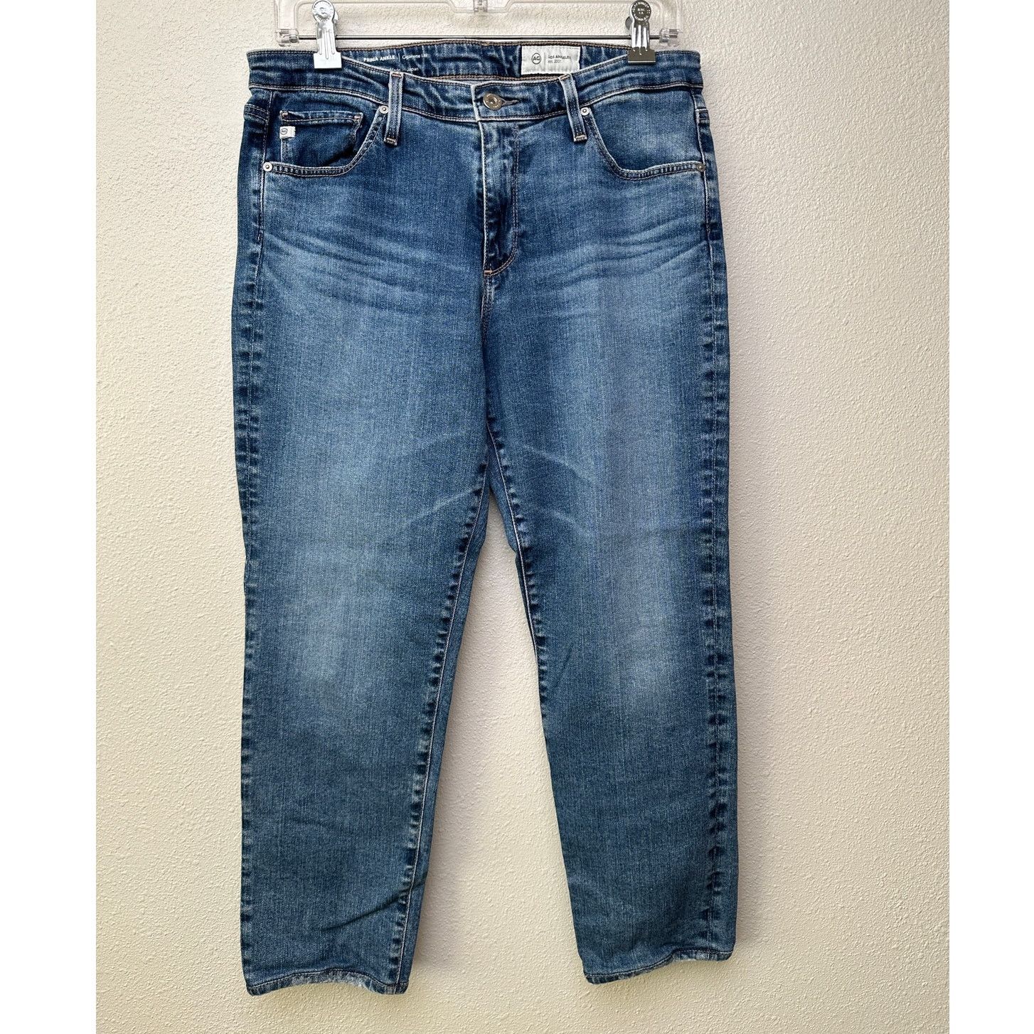 AG Adriano Goldschmied AG Prima ankle cigarette jeans medium wash 31 Japanese denim Size 31" - 2 Thumbnail