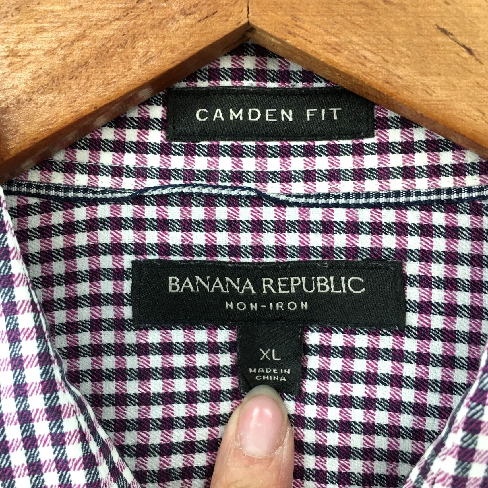 Banana Republic Banana Republic Button-Up Shirt XL Purple Collared Long Sleeve Casual Men Regular Non-Iron Top Size US XL / EU 56 / 4 - 6 Thumbnail