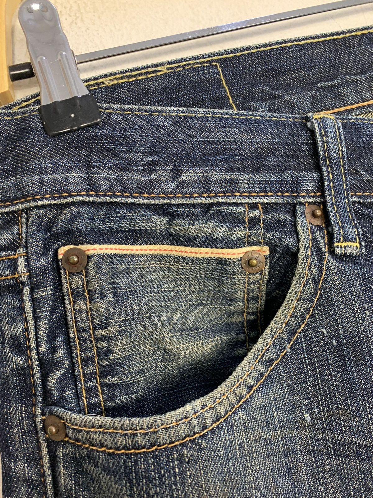 Other Levi’s Strauss Lot 503 Selvedge Indigo Distressed Denim Size US 30 / EU 46 - 9 Thumbnail