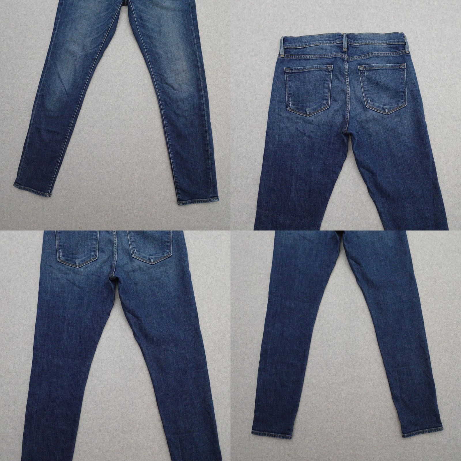 Frame FRAME Jeans Womens 25x28 Blue Medium Wash Distressed Denim Skinny Shirt/Jeans (Adult Women) Size 42" / US 20 - 9 Thumbnail