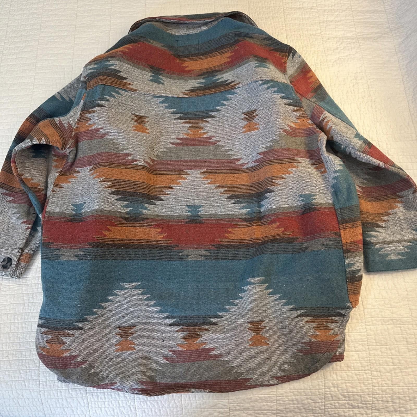 Other Womens Shacket L Aztec Jacket Southwestern Western Overshirt Size L / US 10 / IT 46 - 6 Thumbnail