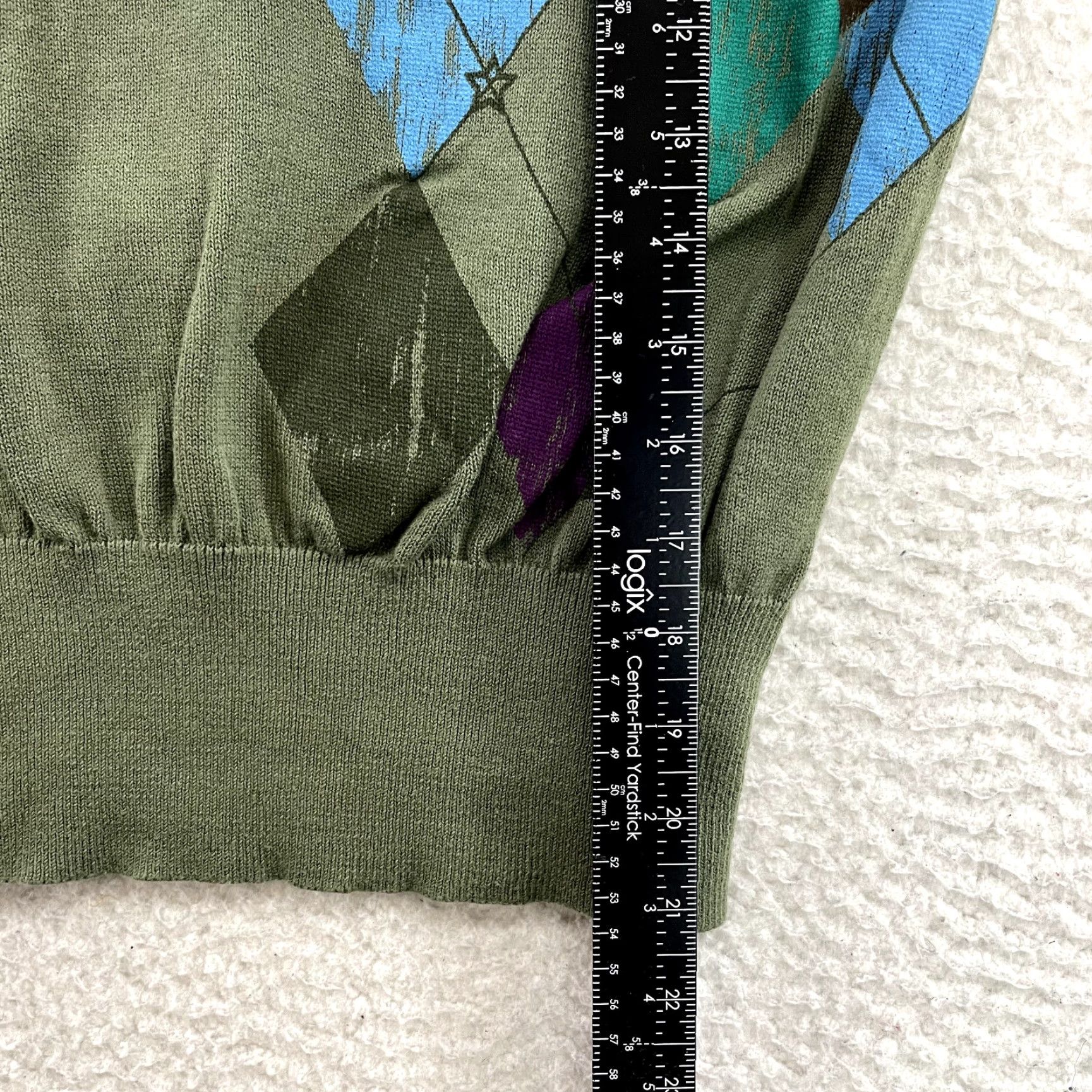 Vintage VINTAGE Y2K Sweater Vest Top Green Argyle Diamond Preppy Academia Grunge Shirt SO S Size S / US 4 / IT 40 - 6 Thumbnail