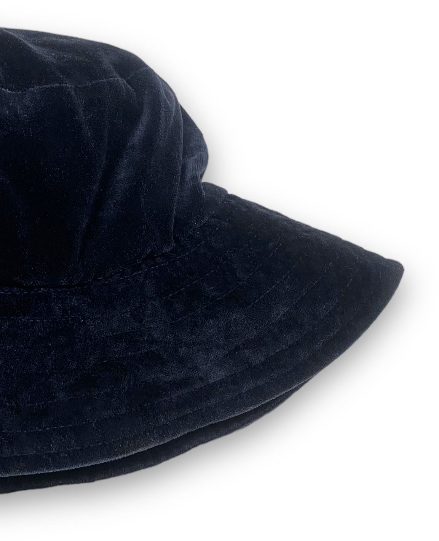 Hat Club Vintage PATRICIA LURRANT Vevlet Deep Blue Bucket Hat M659 Size ONE SIZE - 3 Thumbnail